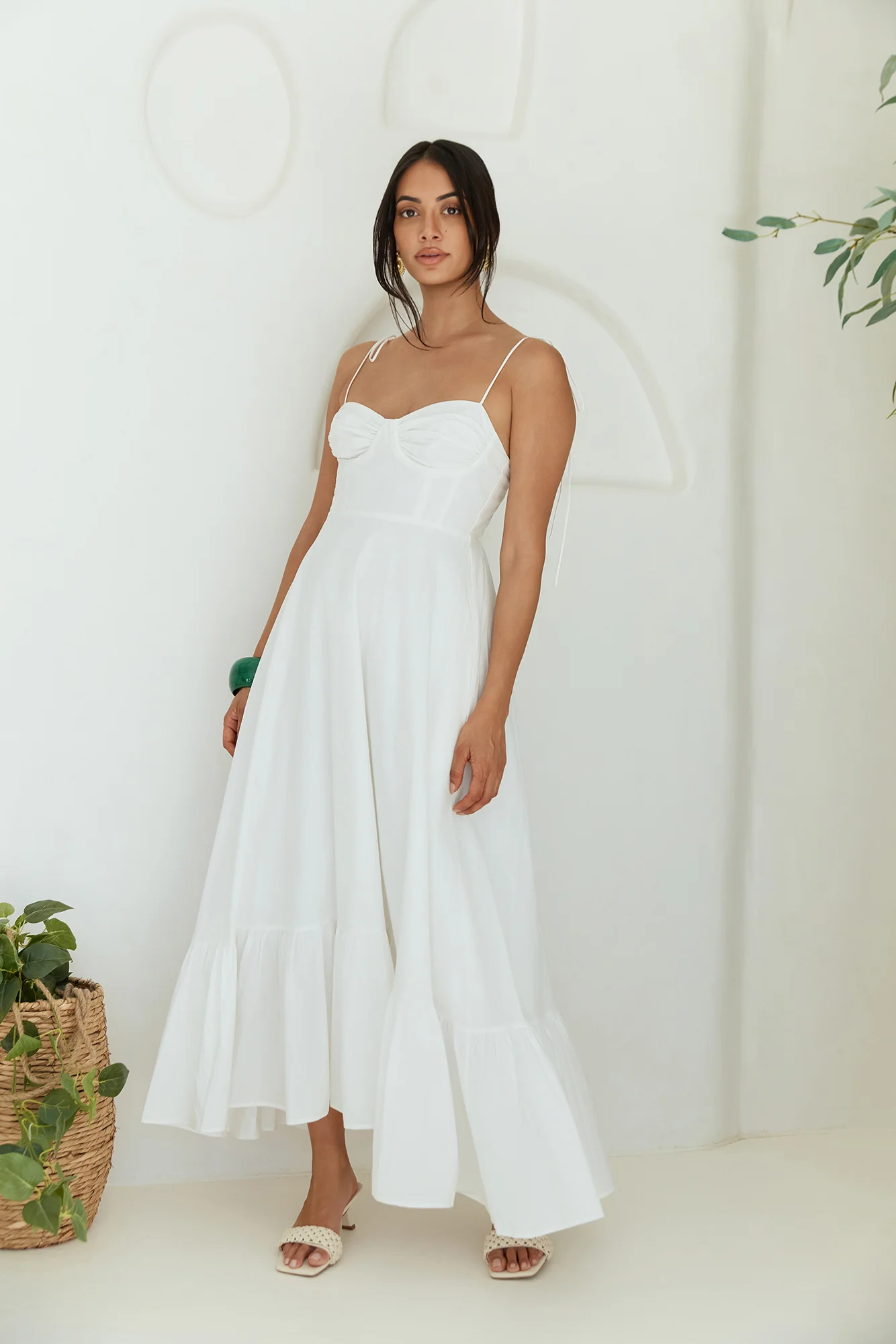By Your Side Maxi Dress White - luluinthesky