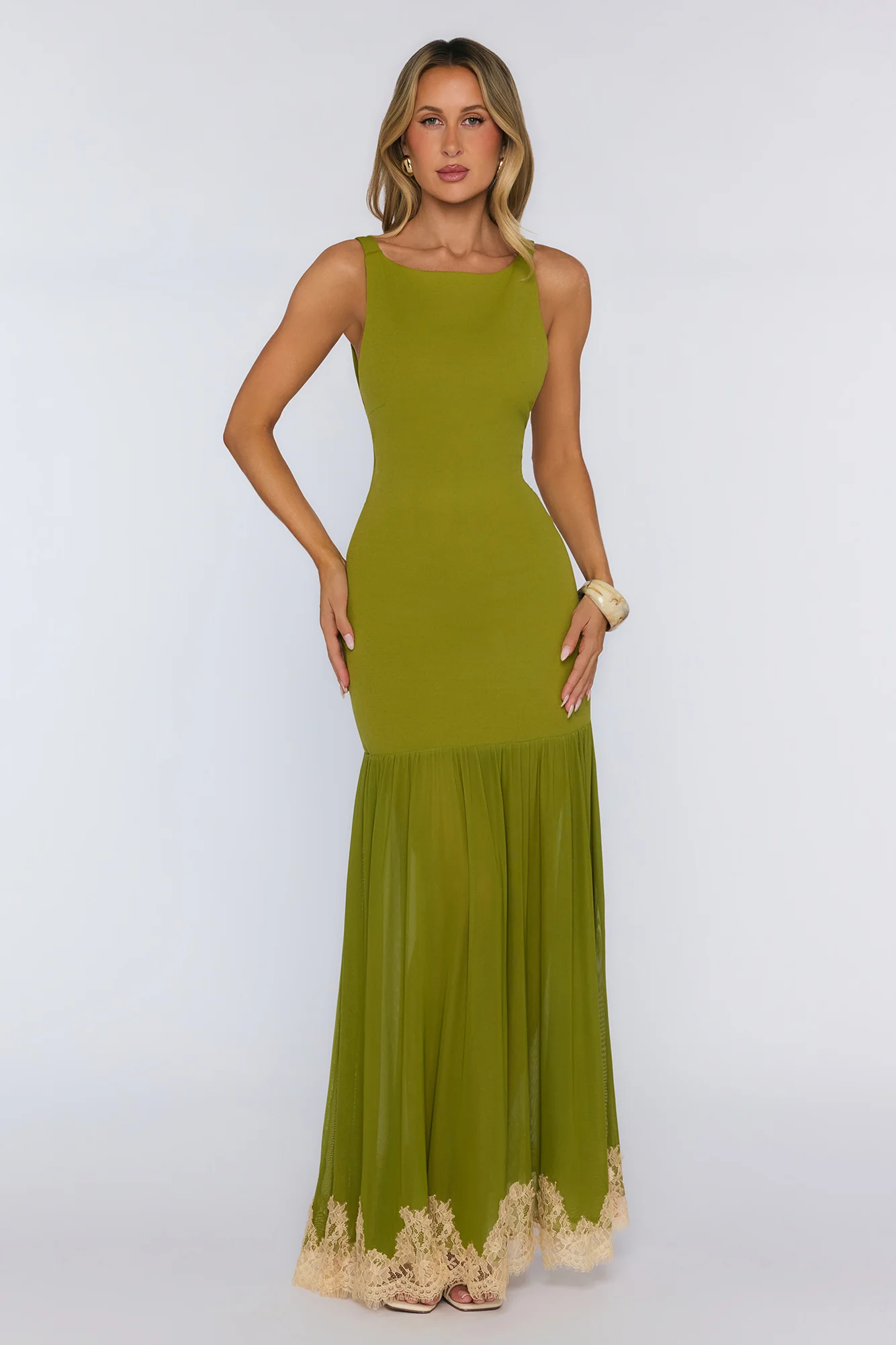 Next Level Energy Maxi Dress Olive