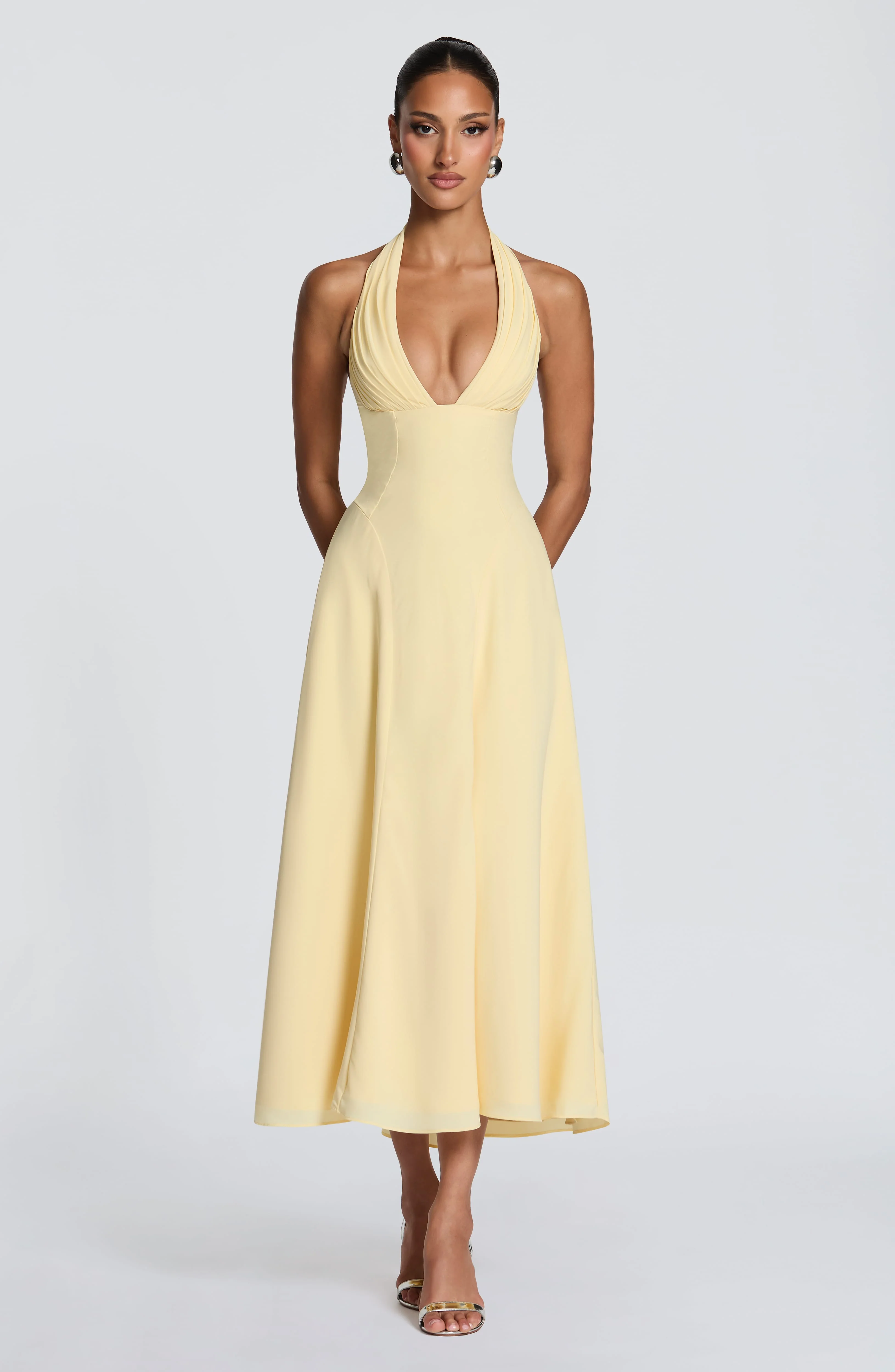 Hayden Midi Dress - Lemon