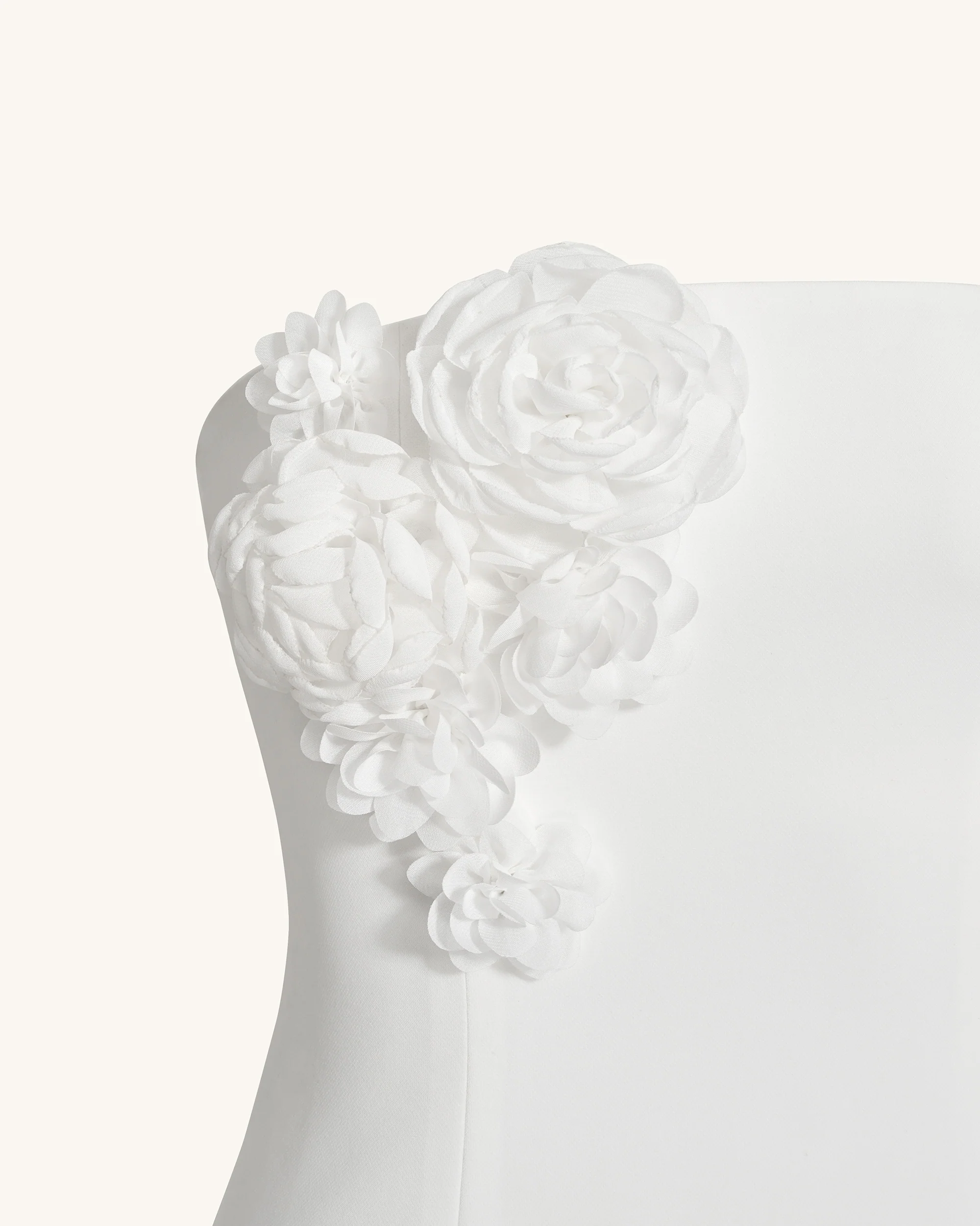 Petal Perfection Cocktail Dress - White - FASHION NOB