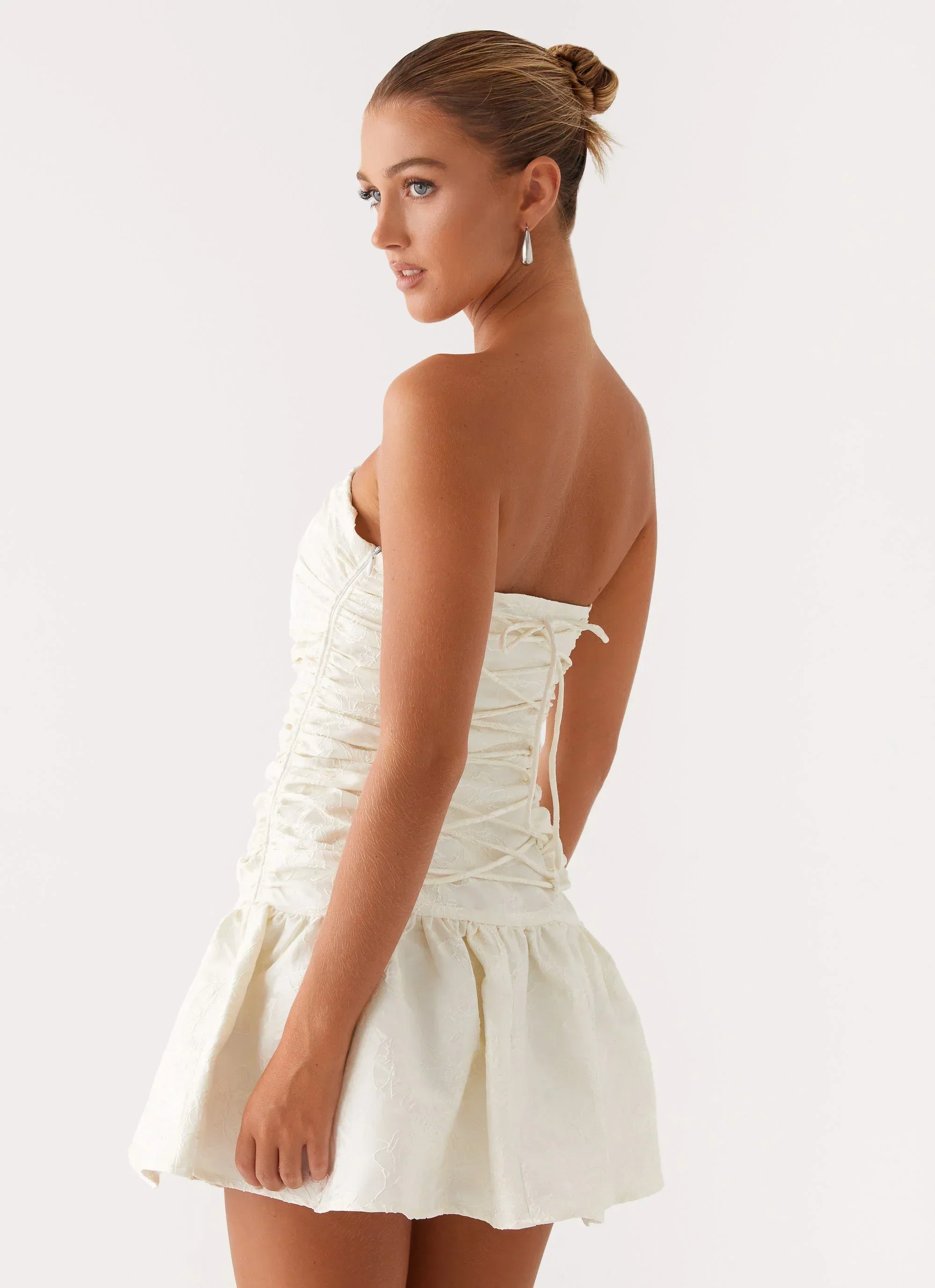 Ray Of Light Mini Dress - White