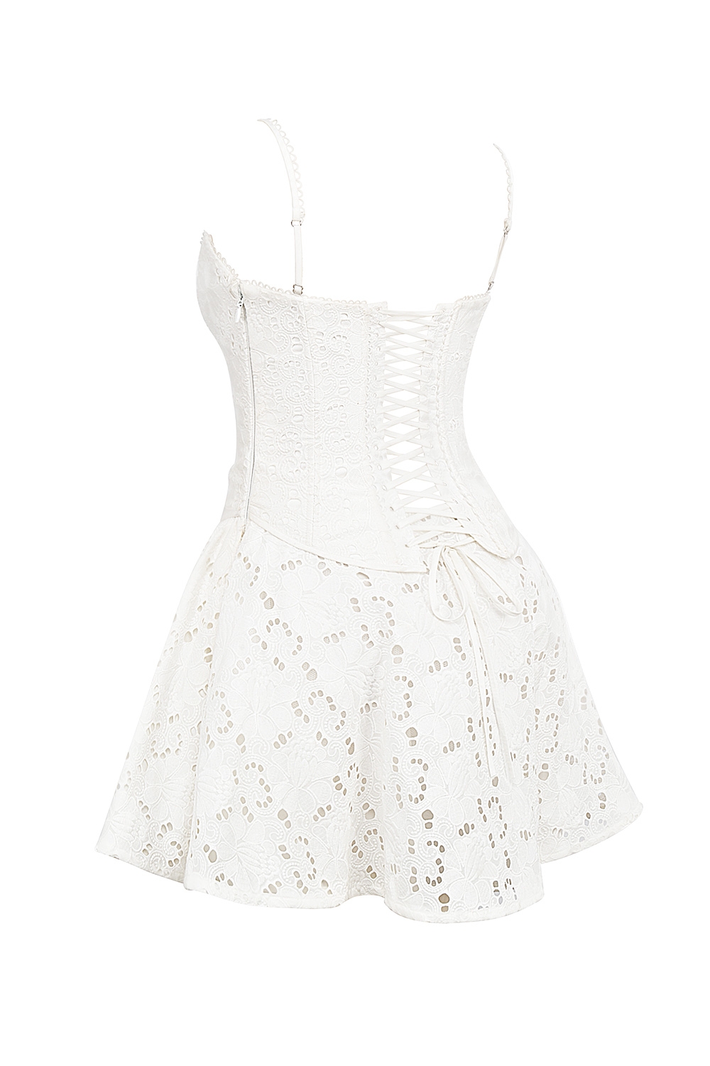 White Broderie Anglais Mini Dress