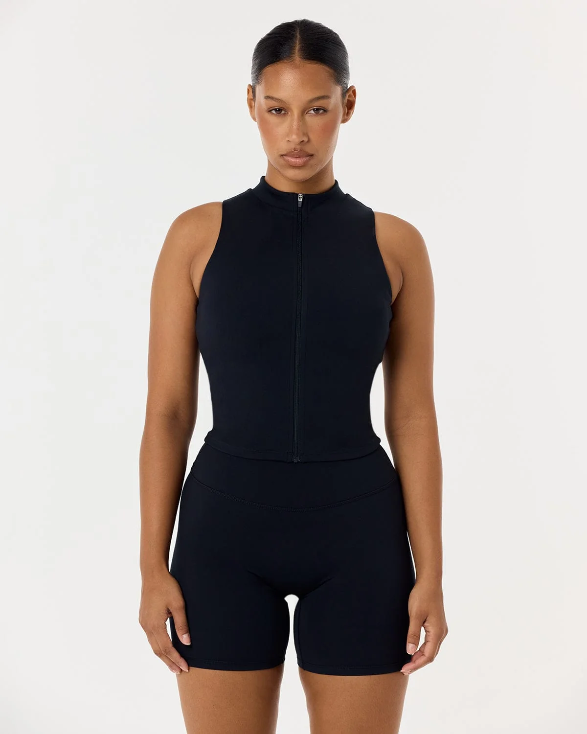 Serenity Active Zip Tank | Black