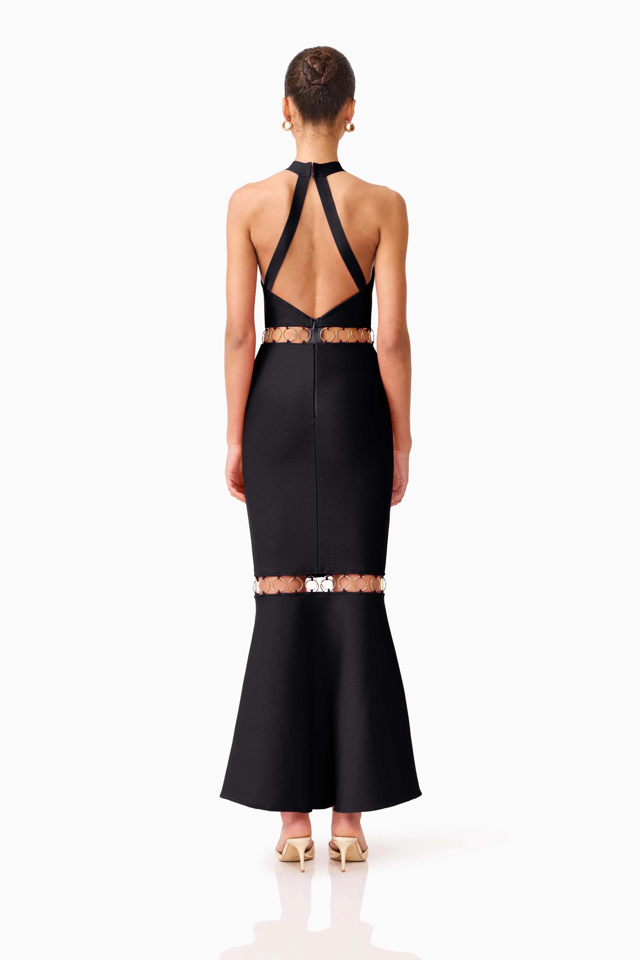 Naomi Halter Gown in Black