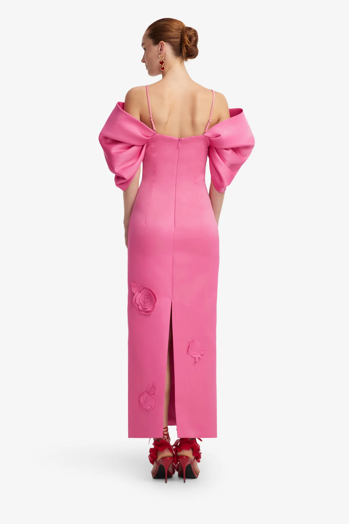 Arabella Appliqué Maxi Dress - Pink
