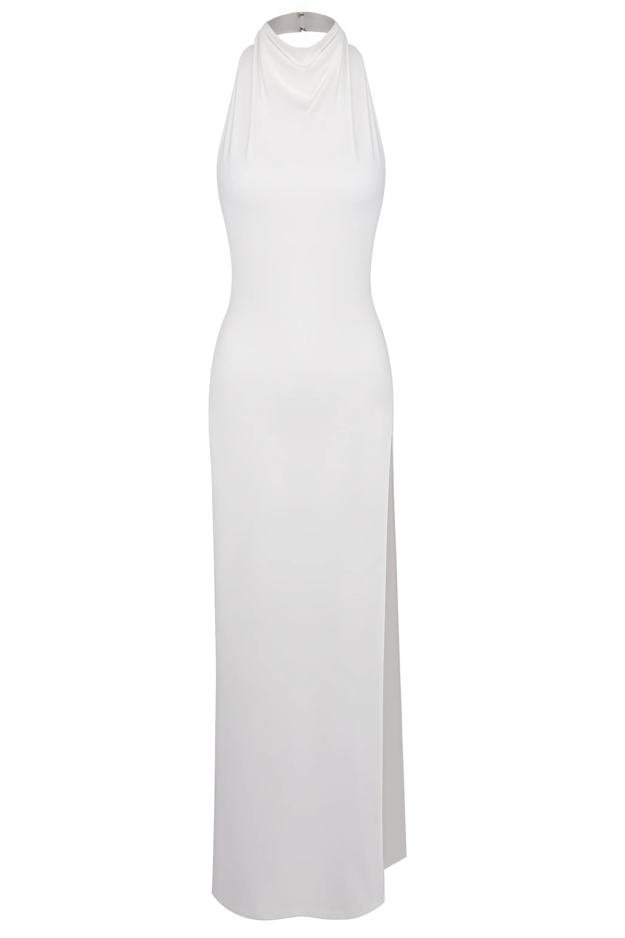 Eren Hollowed High Slit Studded Maxi Dress