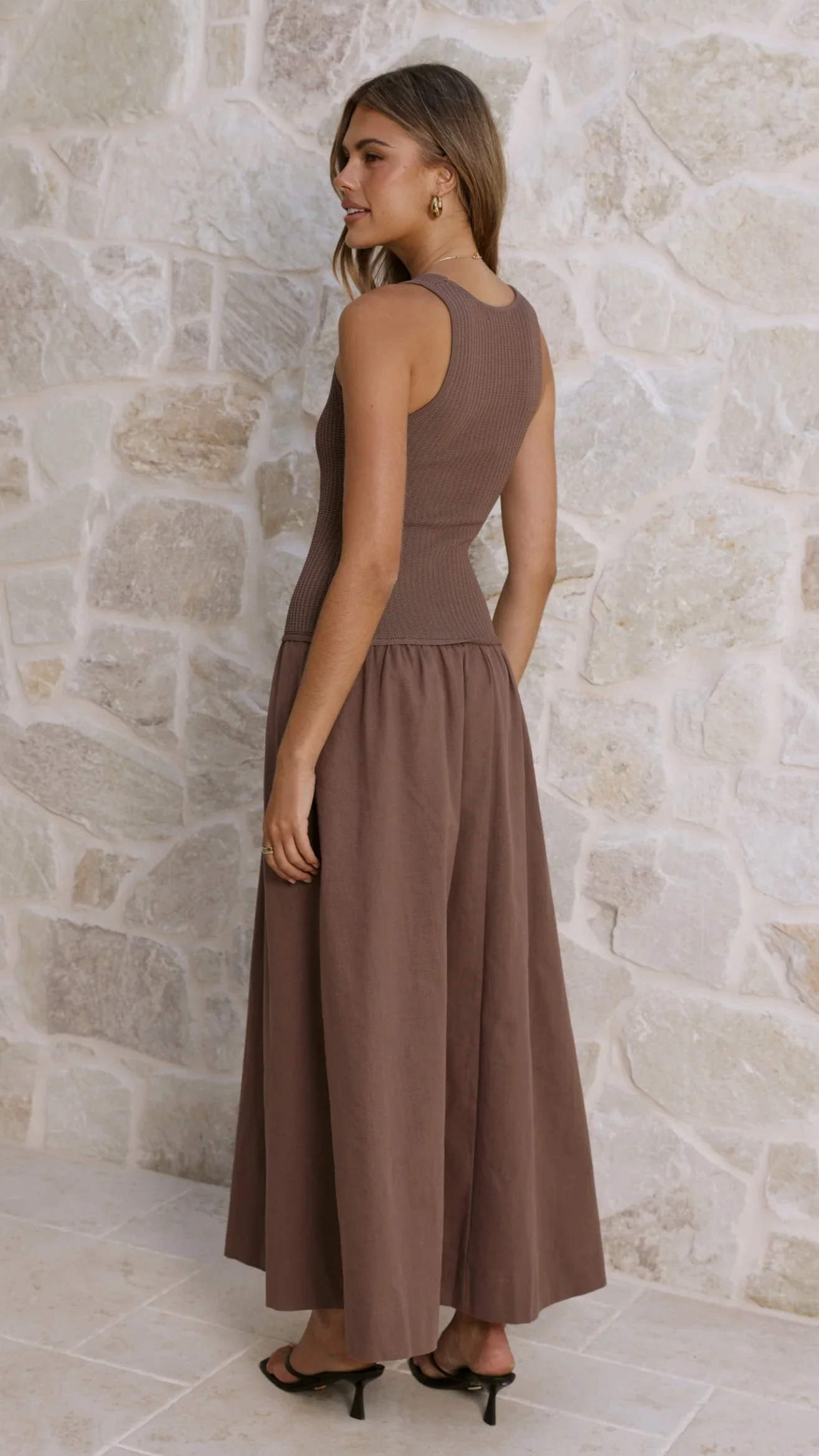 Arden Maxi Dress - Chocolate