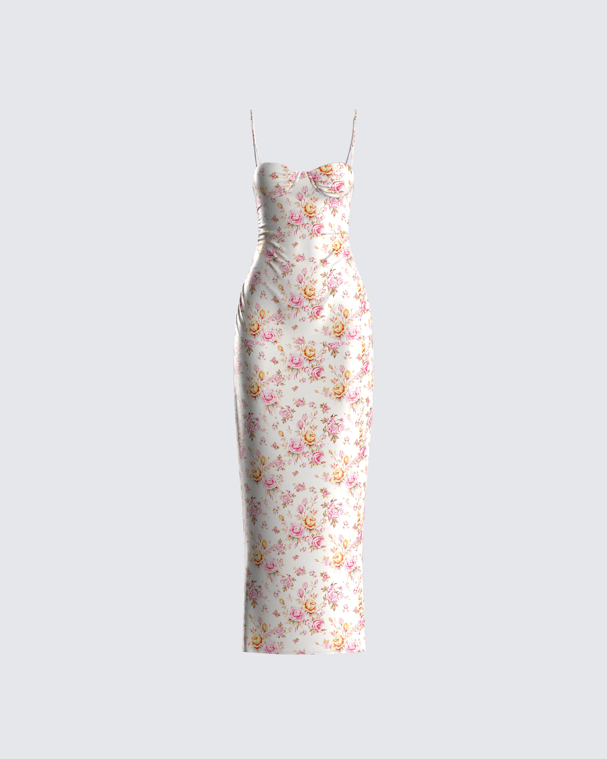 Maelle Ivory Flower Print Dress