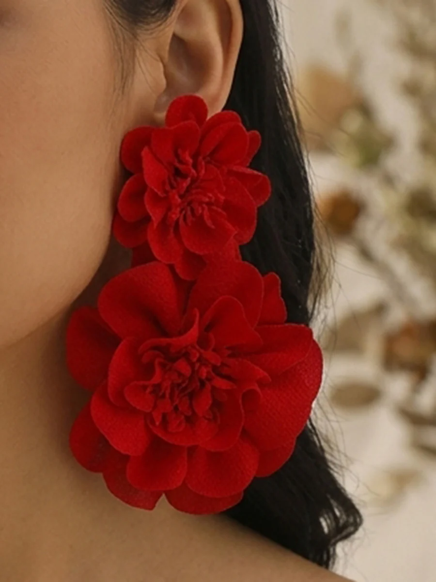 Flower Shape Split-Joint Earrings Accessories