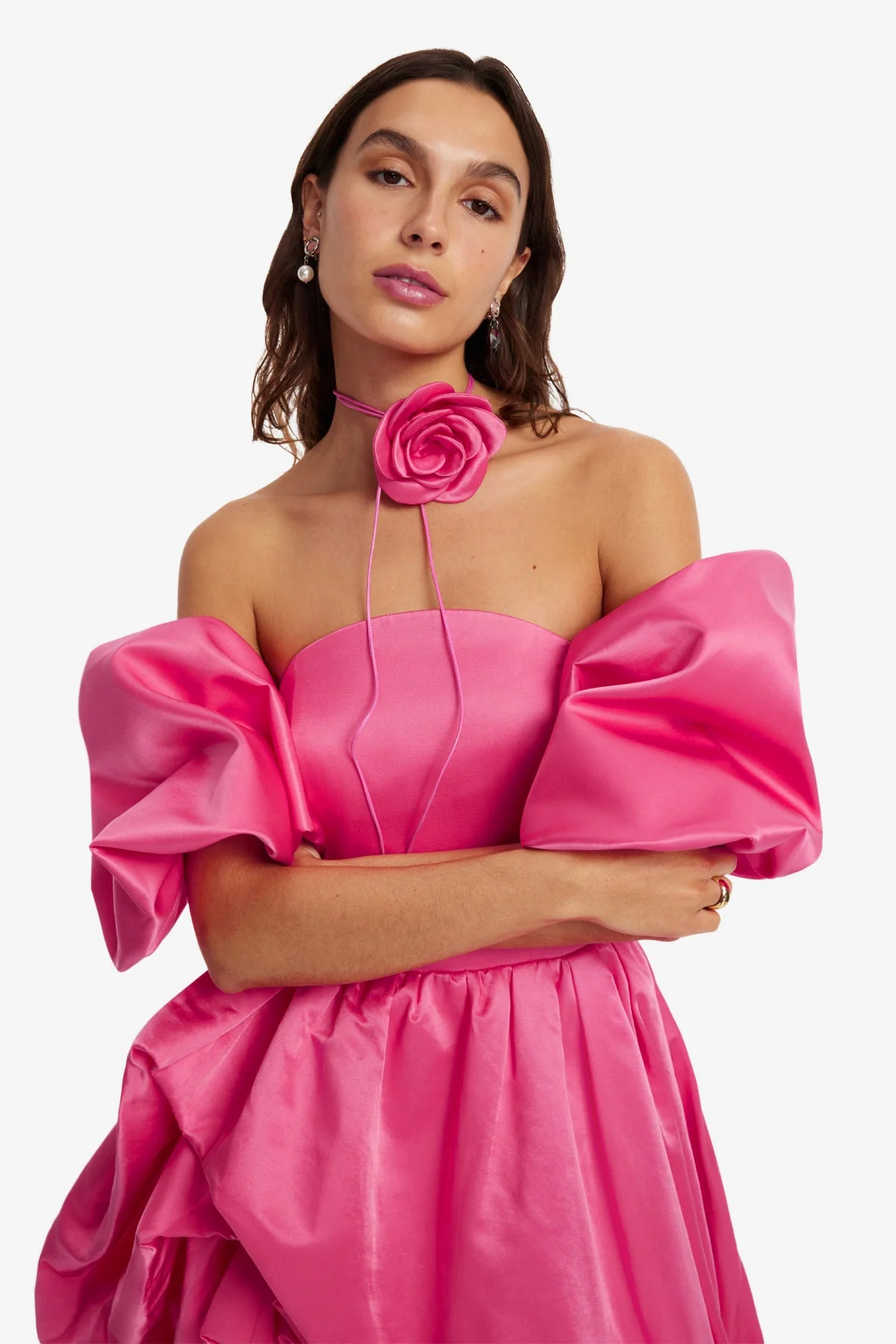 Myriam Voluminous Gown - Fuchsia