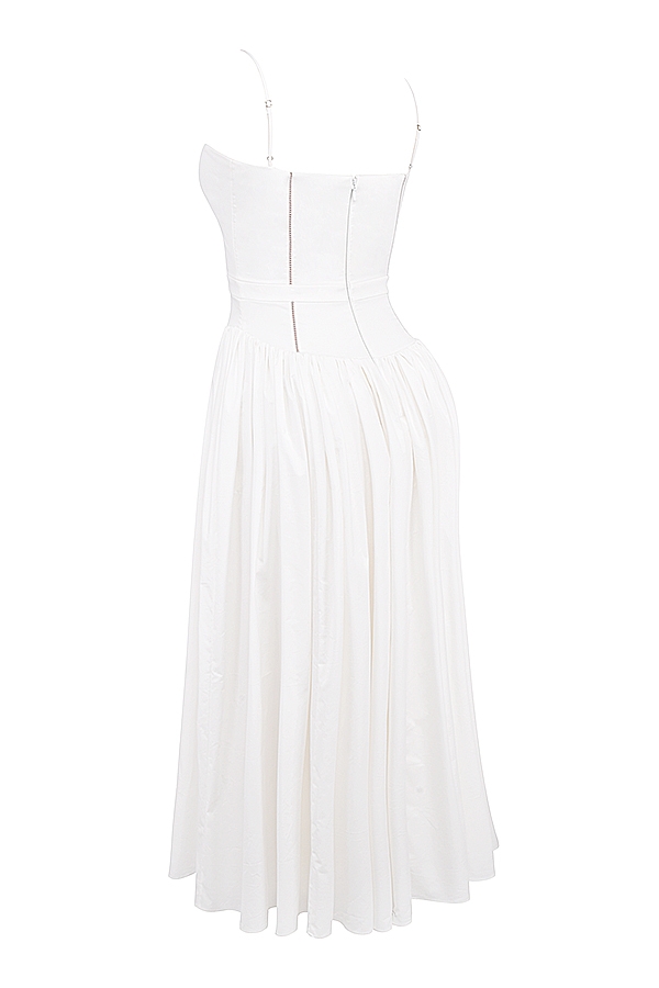 white cotton maxi sundress