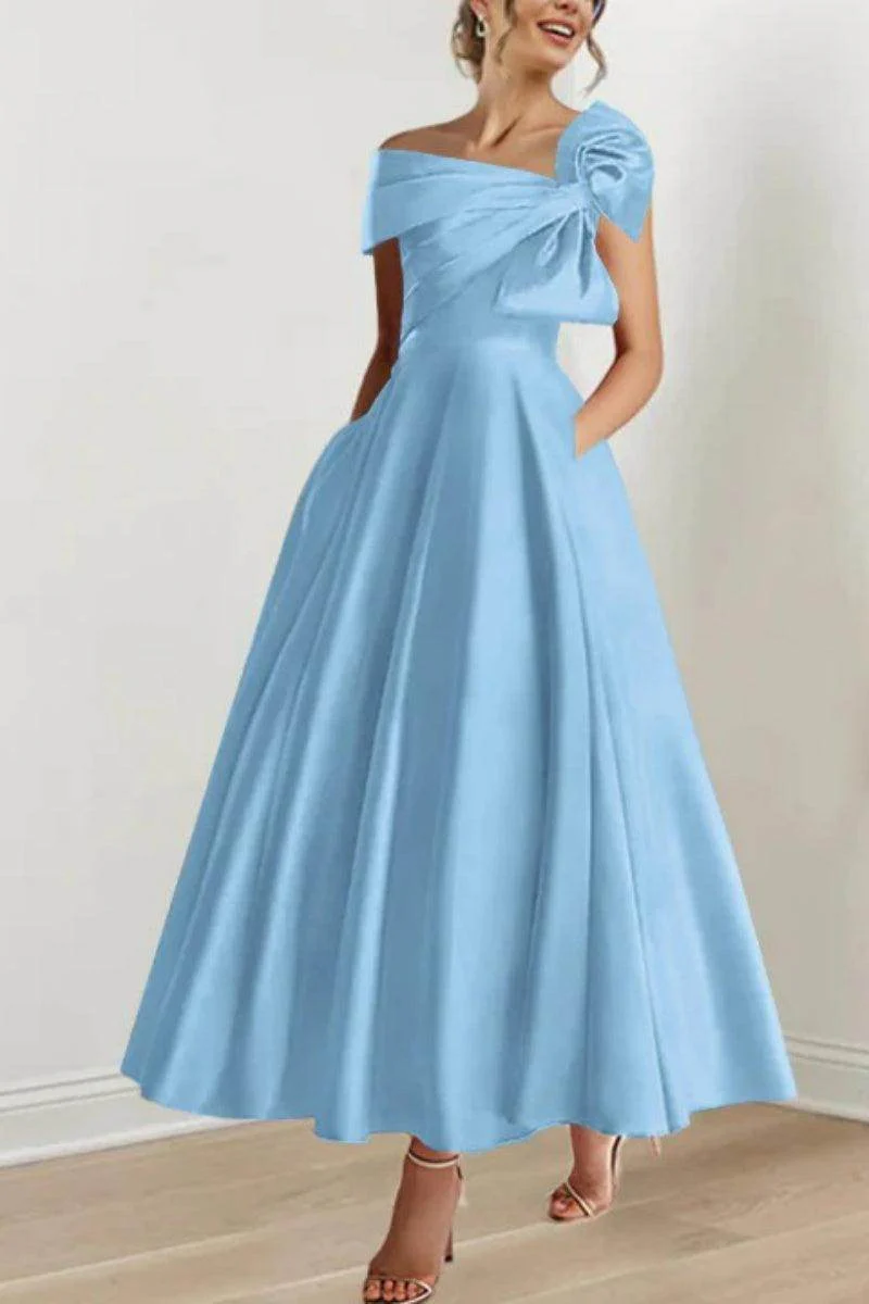 A Line Off The Shoulder Mother Dresses with Bows CM0333