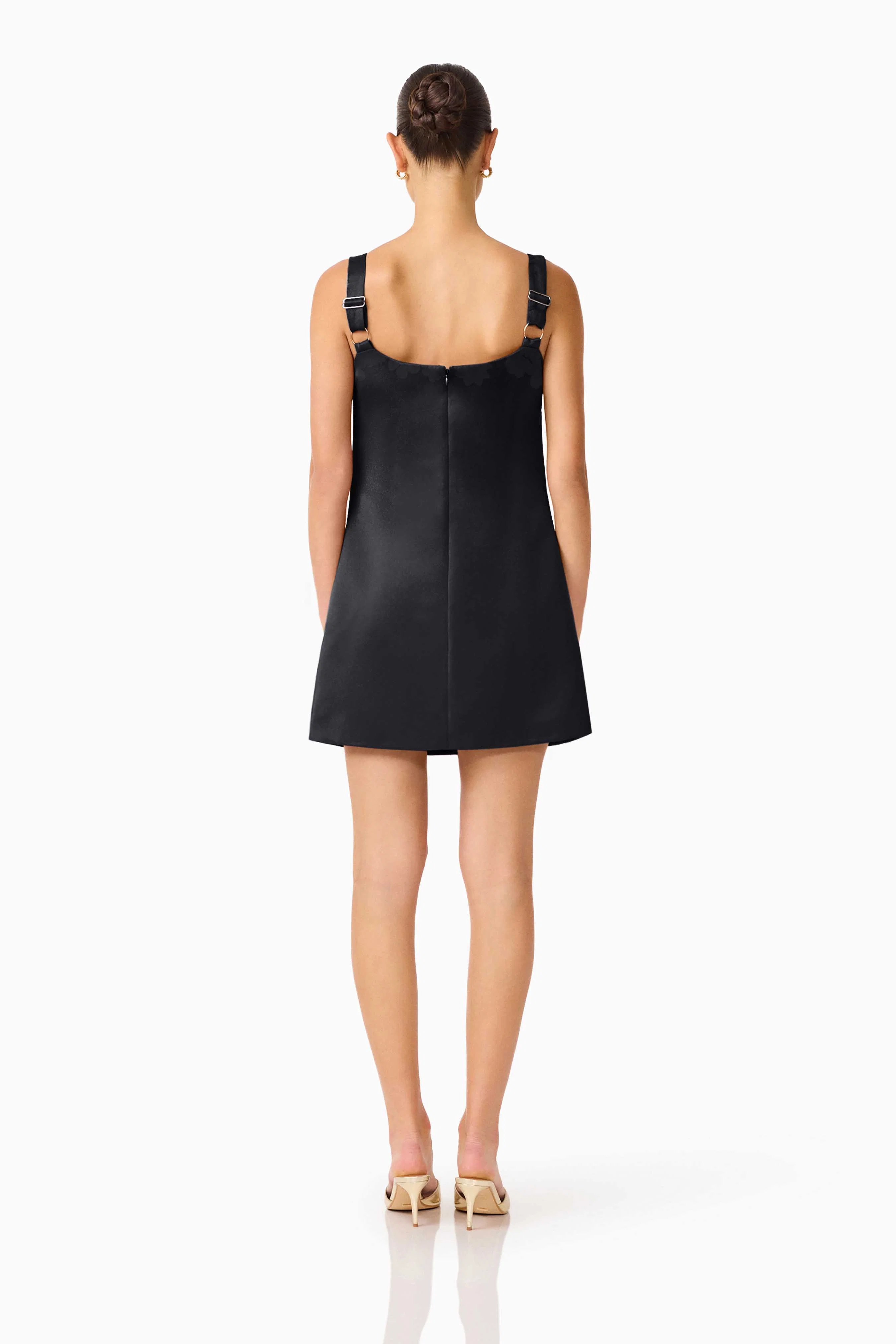 Lucetta Shift Mini Dress in Black