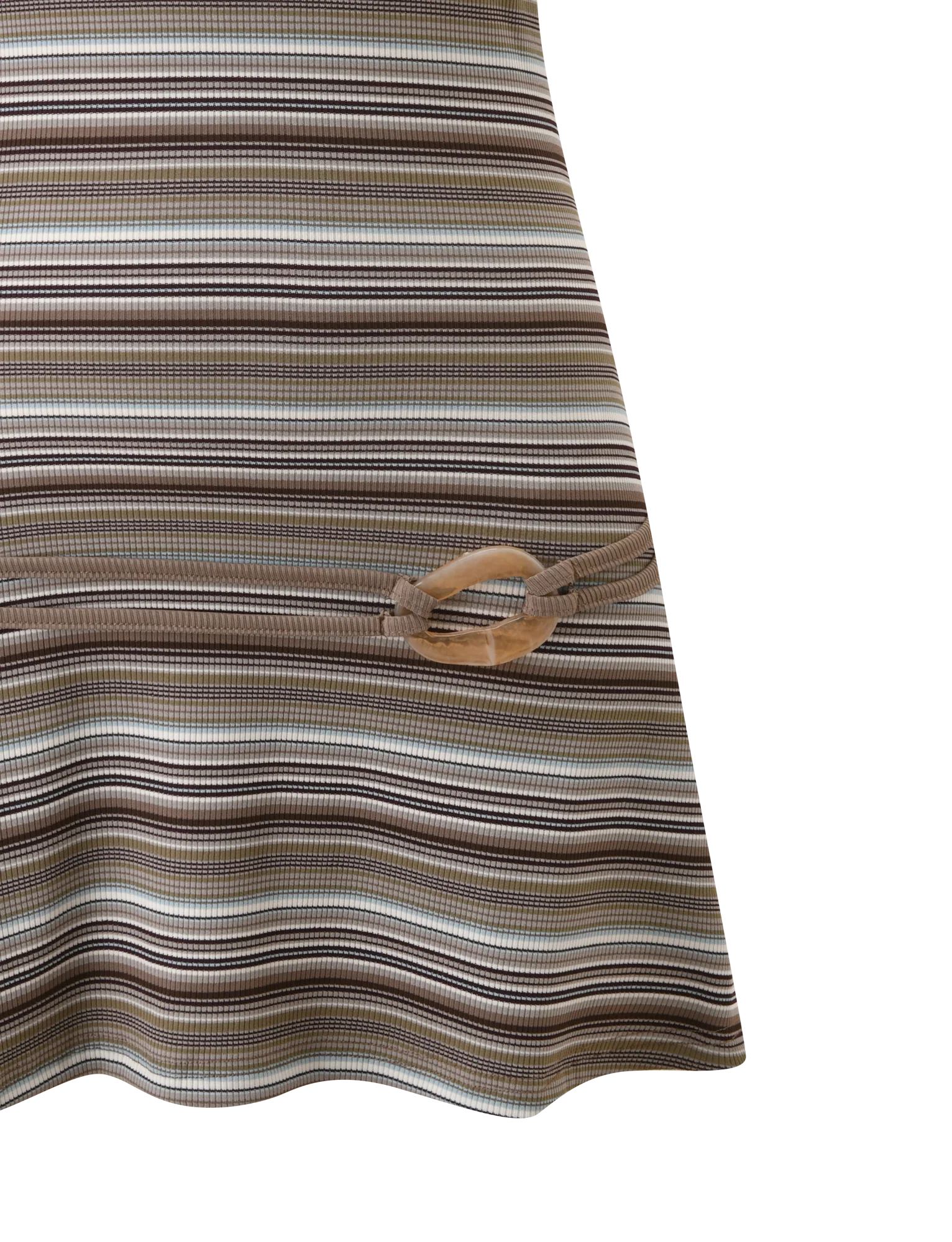 Celeste Mini Dress - Brown Multistripe