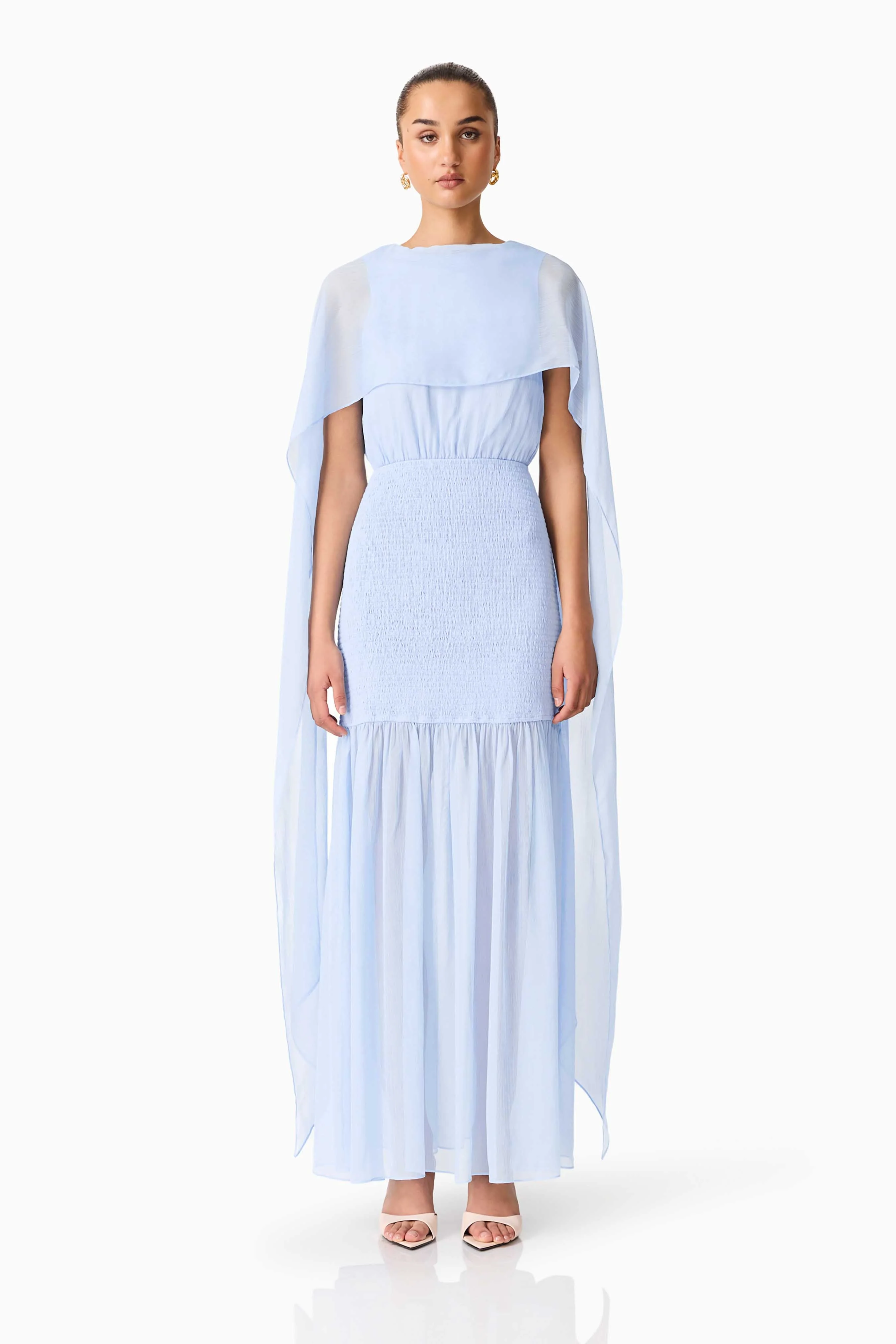 Eliane Cape Gown in Blue
