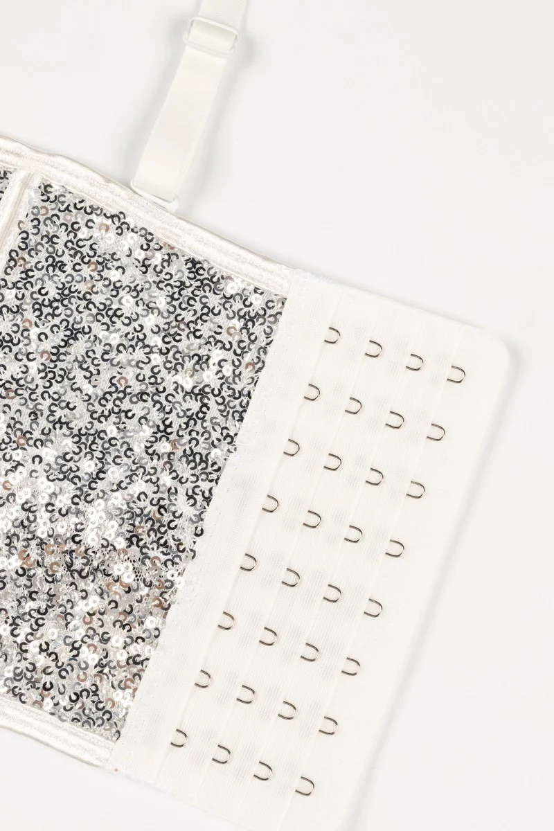 Sequin Bustier Sleeveless Top