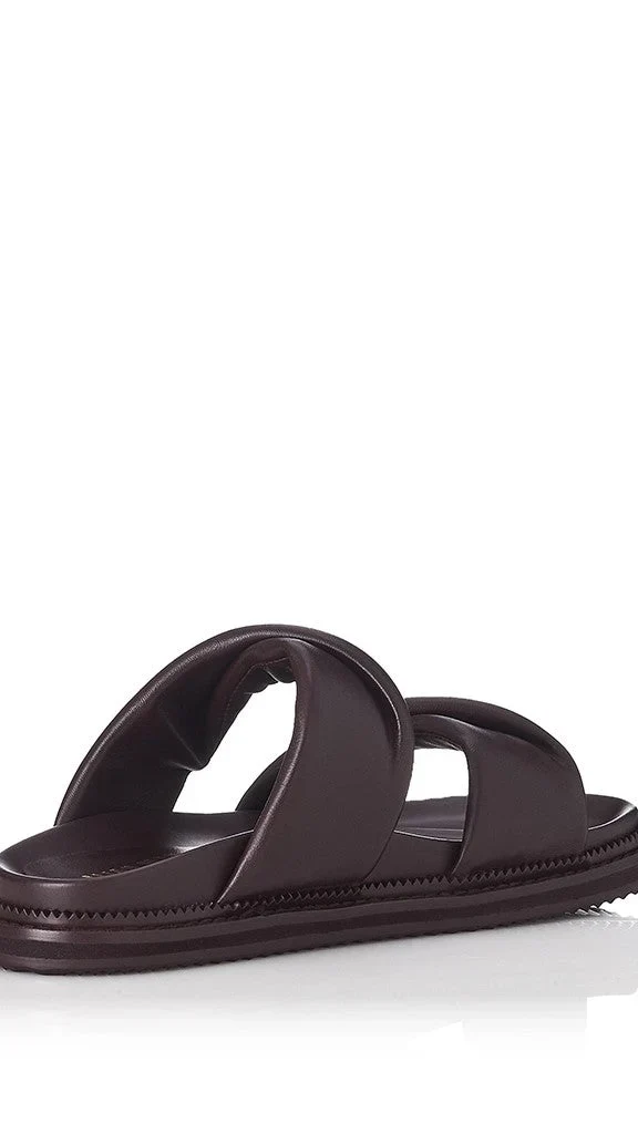 Alias Mae Paris Slide - Plum Leather - FASHION NOB