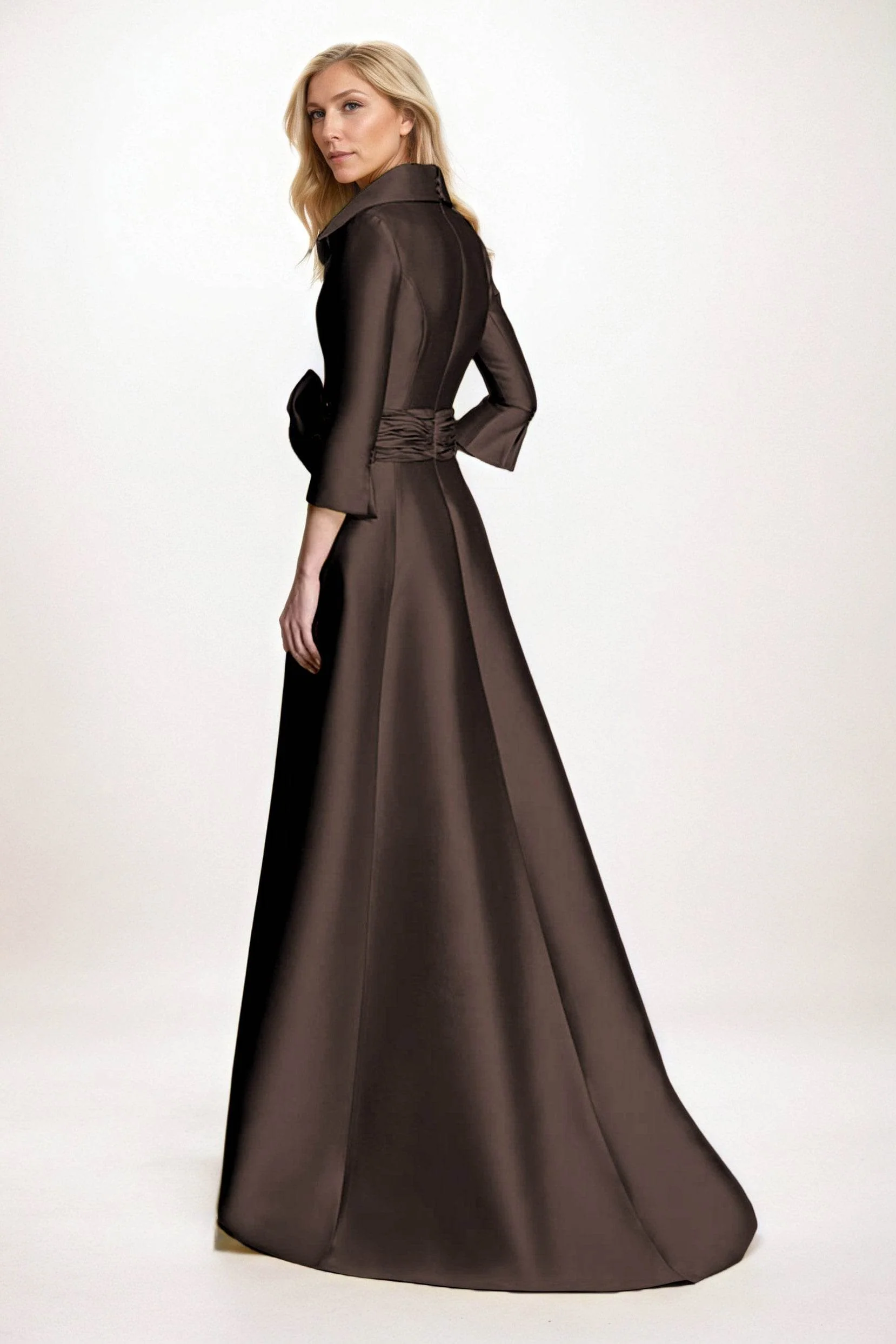 A-Line Maxi Satin Mother of the Bride Dresses CM0402