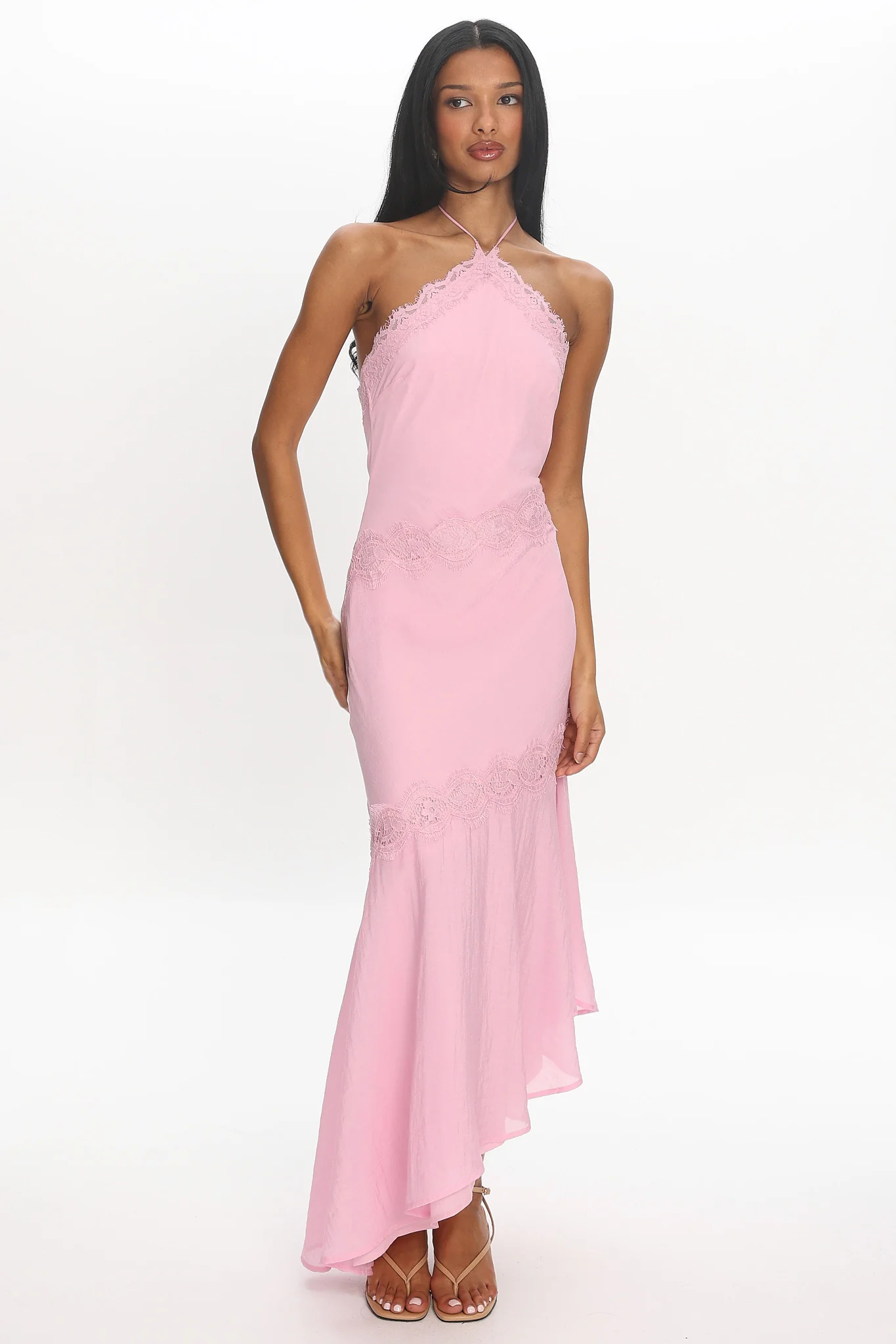 Zerina Halter Maxi Dress Pink