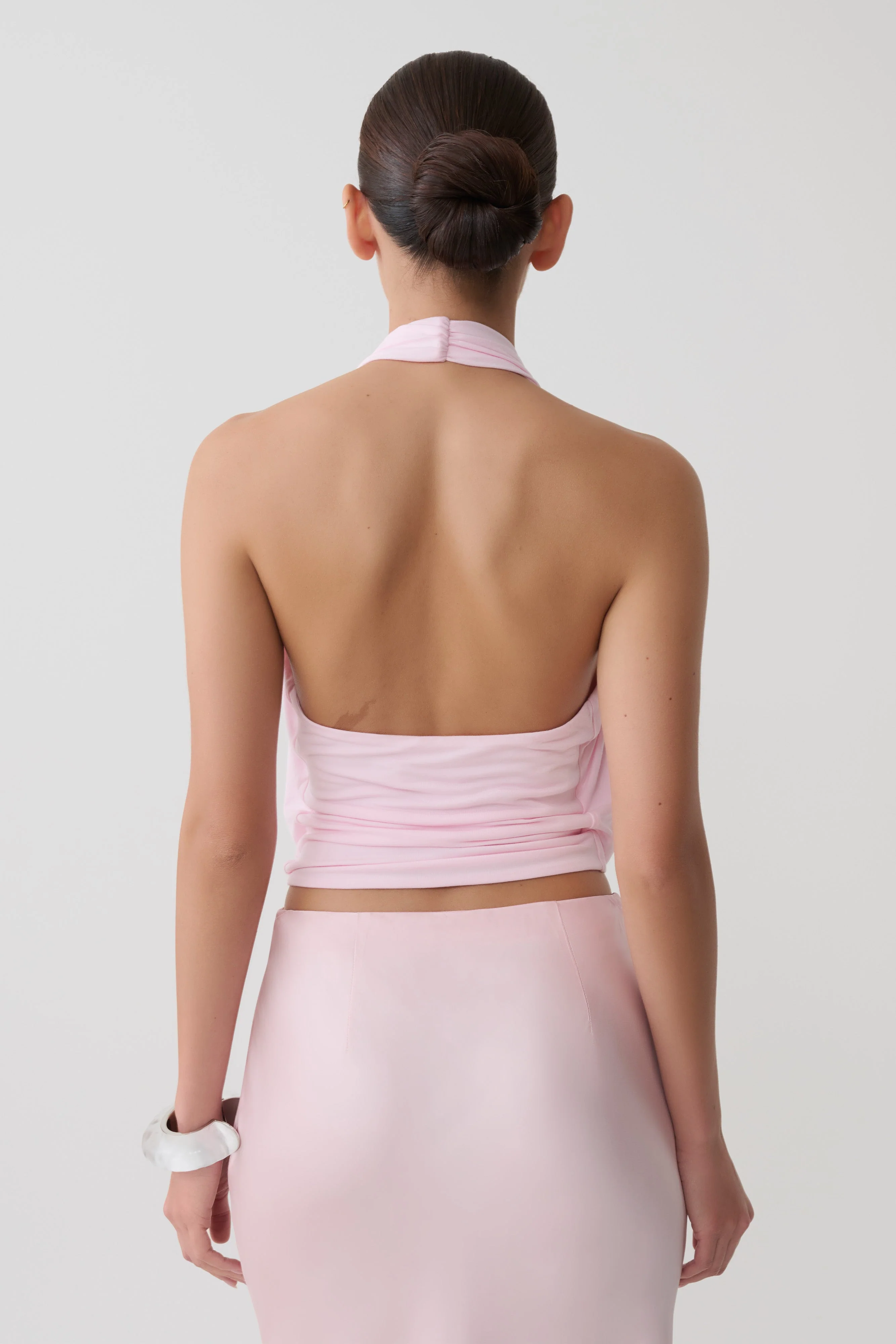 Huyen Cowl Front Modal Top - Ballet Pink
