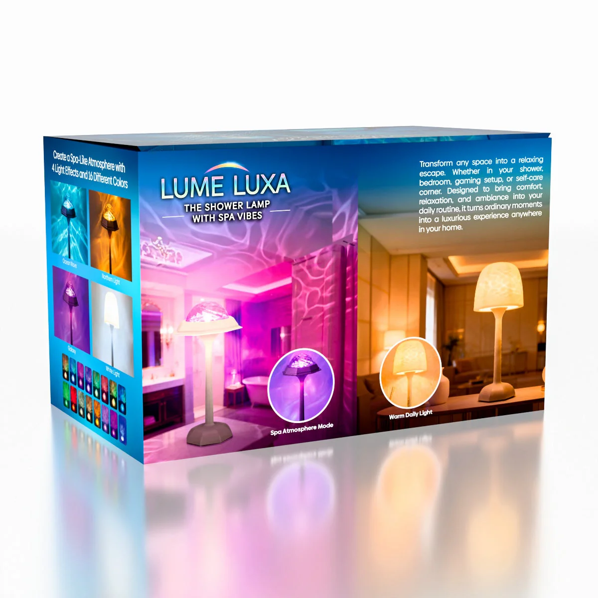 Lume Luxa Rechargeable Shower Lamp with Remote Control