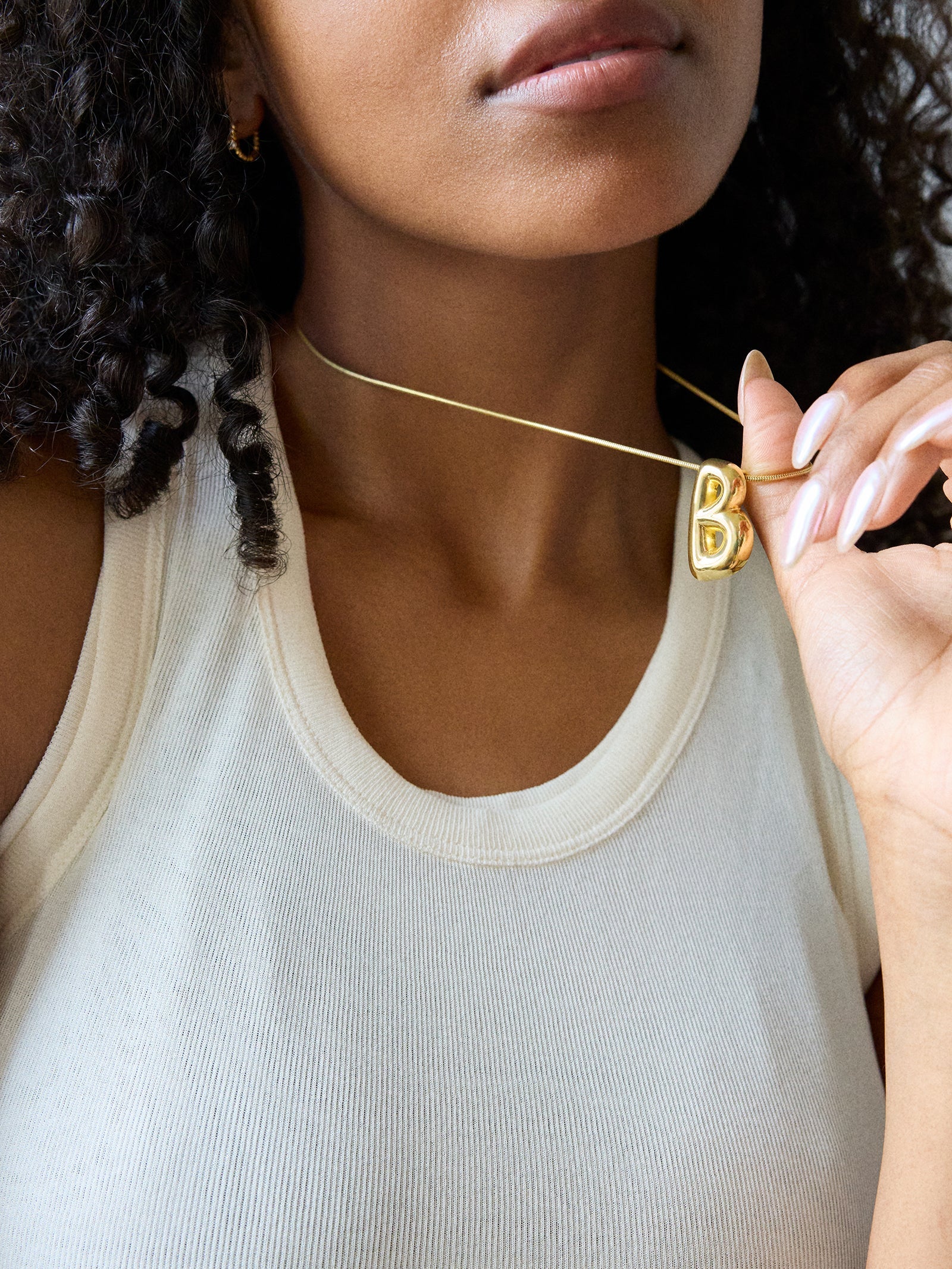 Bubble Initial Necklace