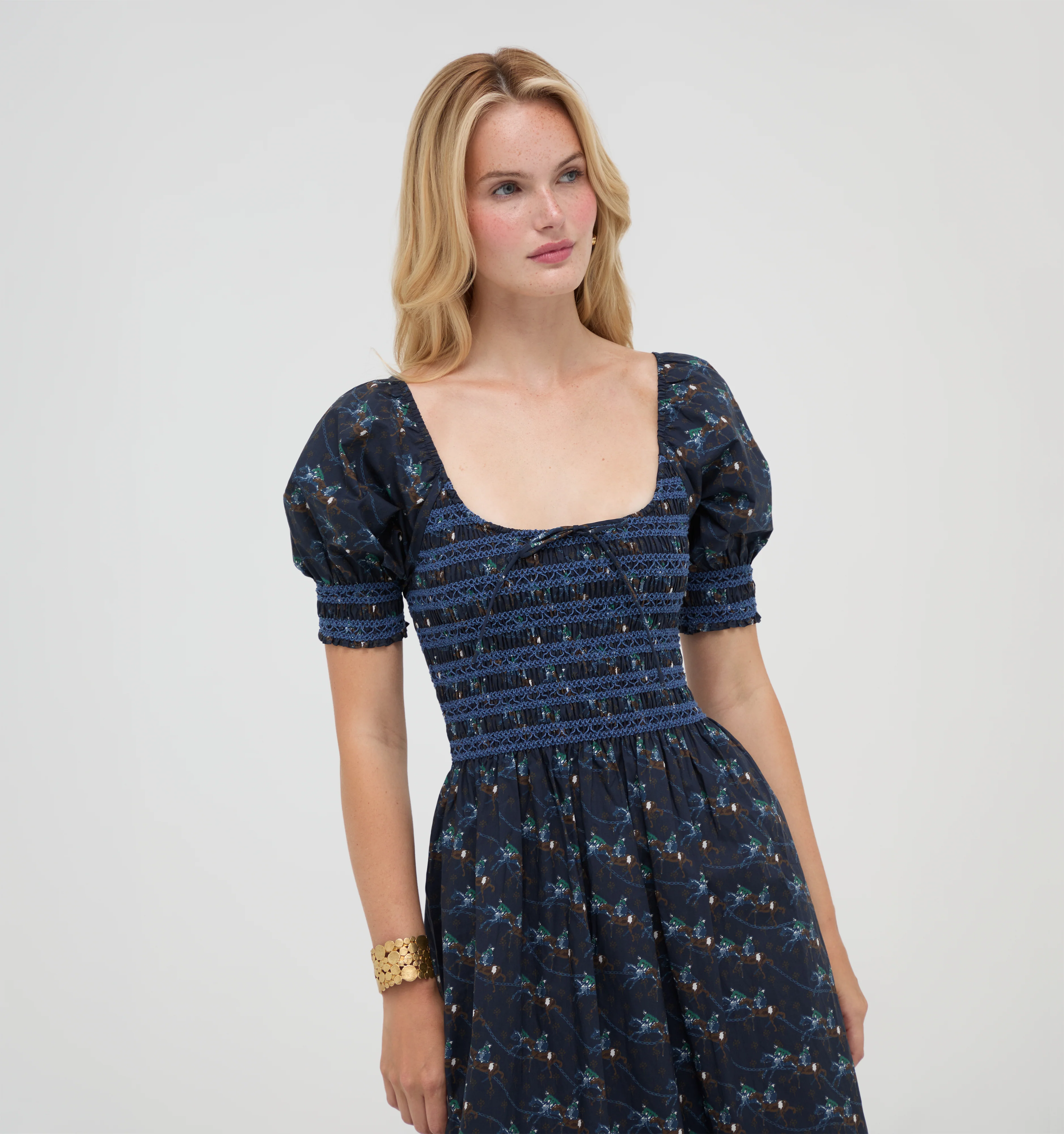 The Madeline Nap Dress -  Clydesdale Canter Navy