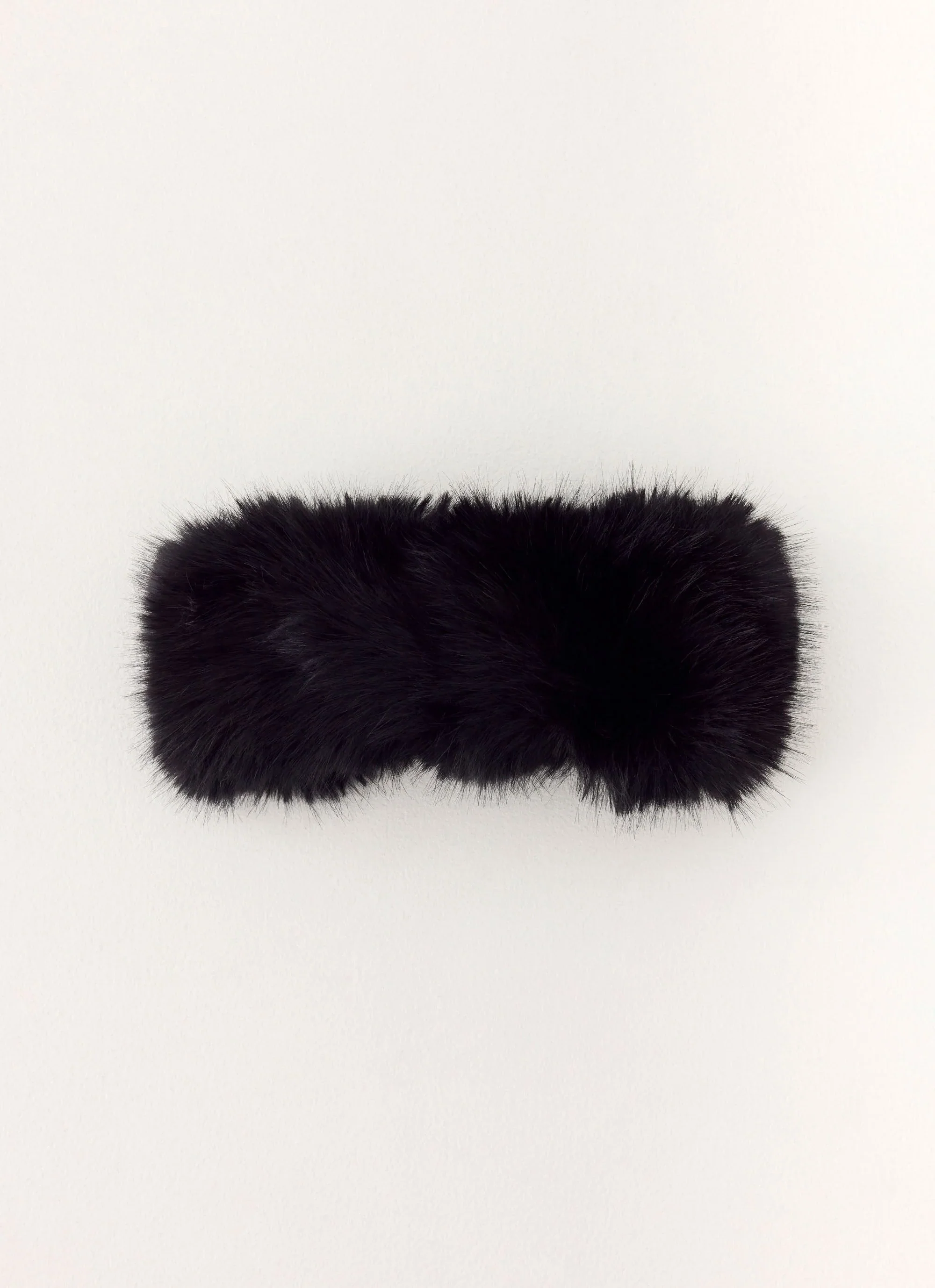 North Pole Faux Fur Headband - Black