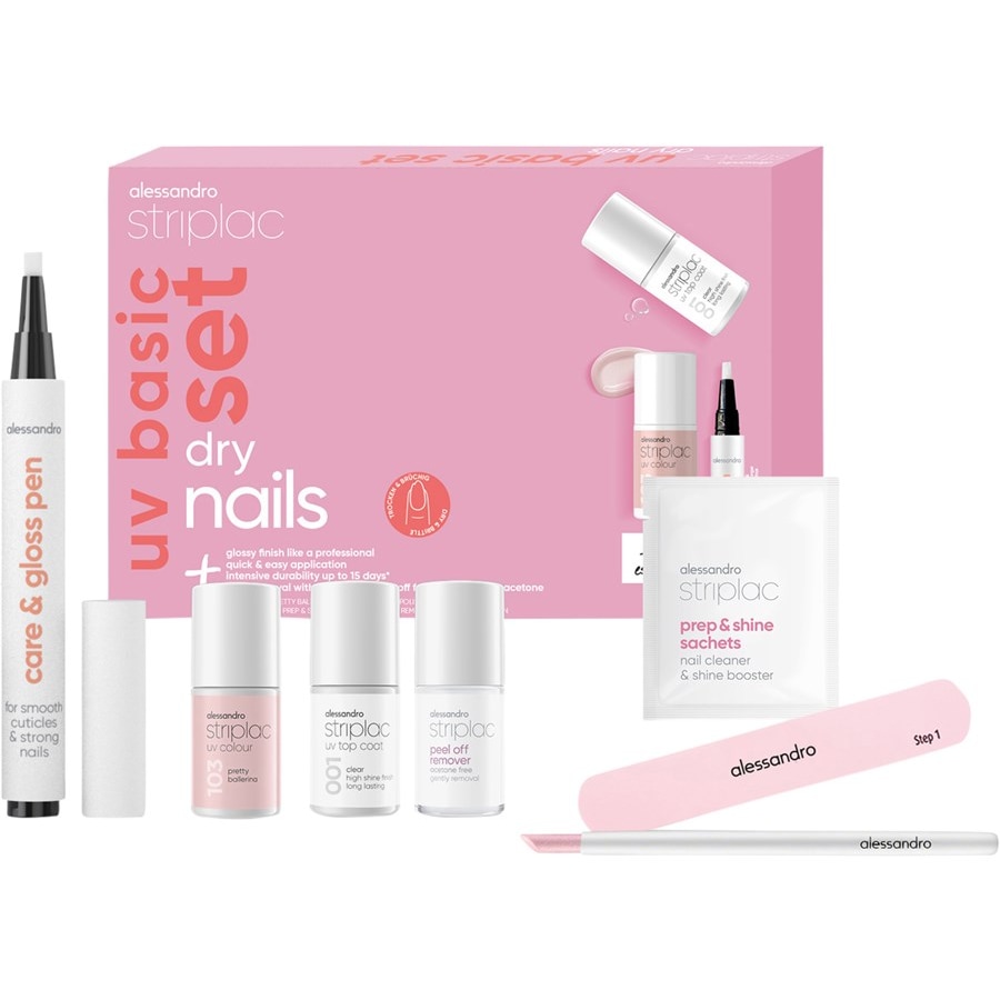 Alessandro Striplac UV Colour UV Basic Set Dry Nails