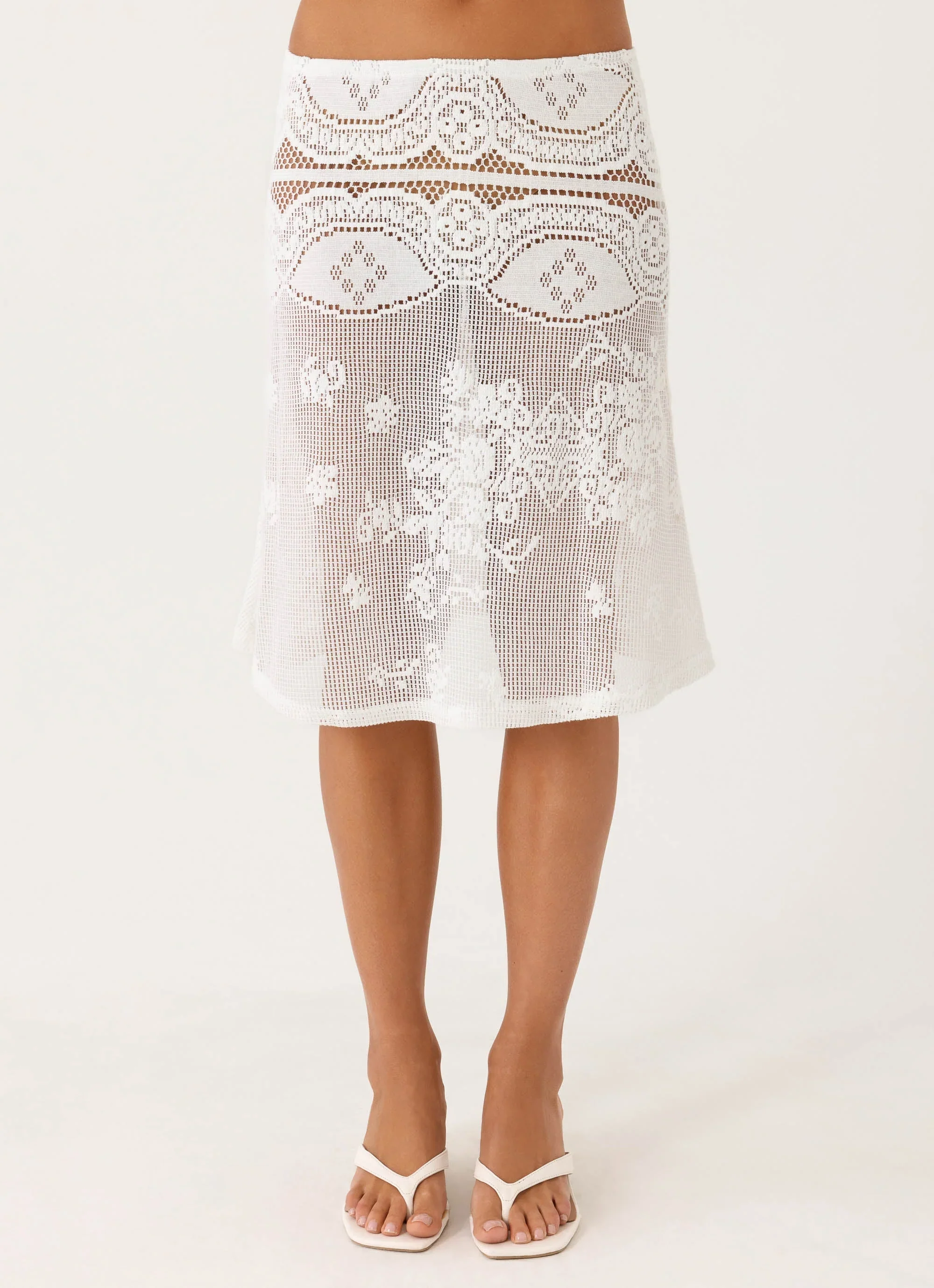 Yanna Midi Skirt - White