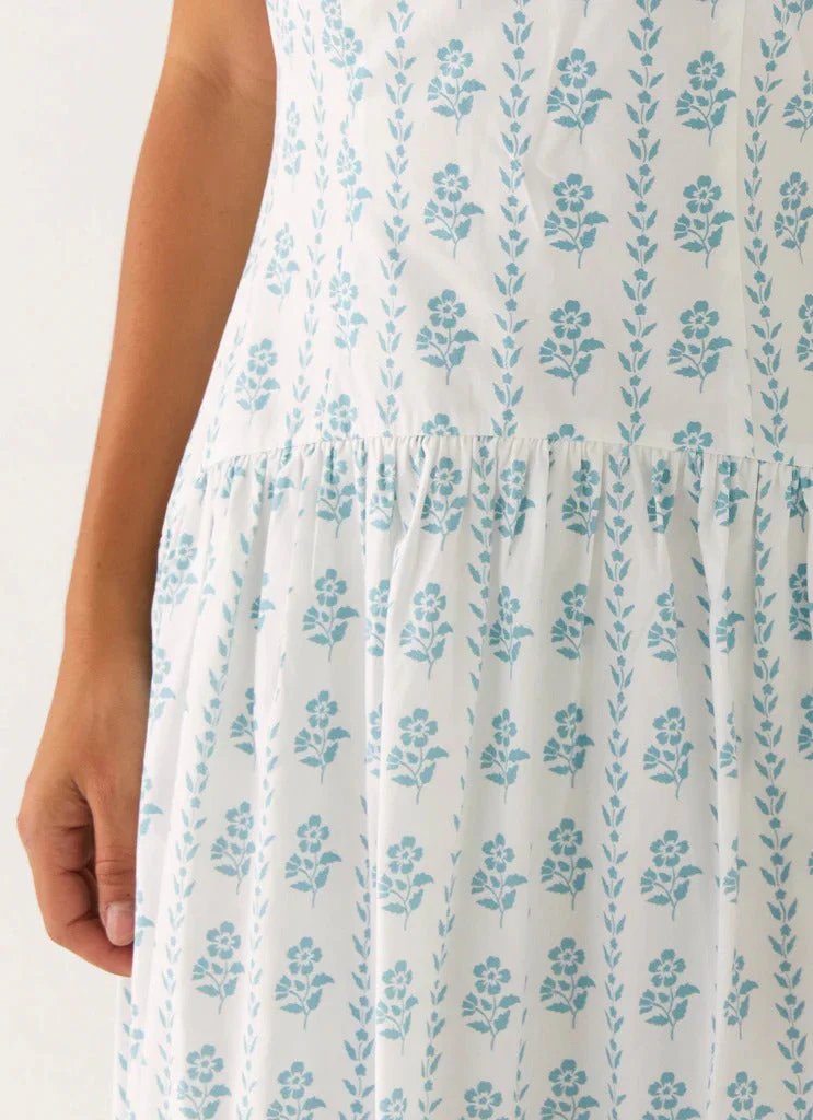 Amelie Midi Dress - Sweet Daydream Print - luluinthesky