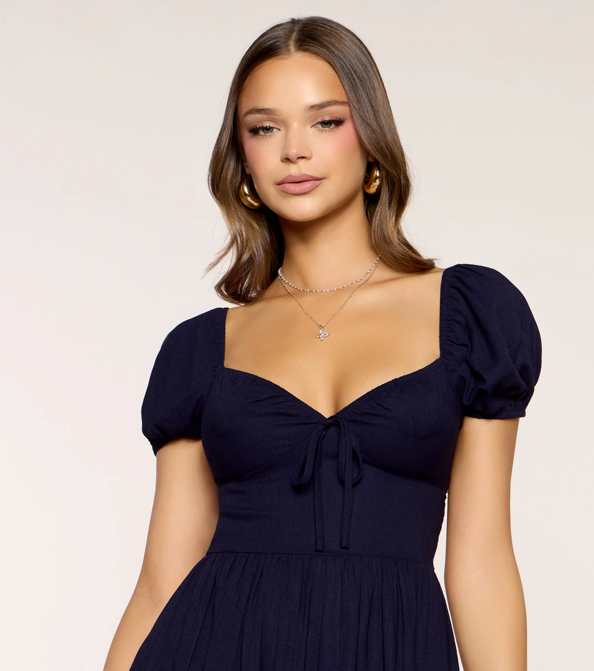 Flirting With Plans Puff Sleeve Skater Dress - luluinthesky