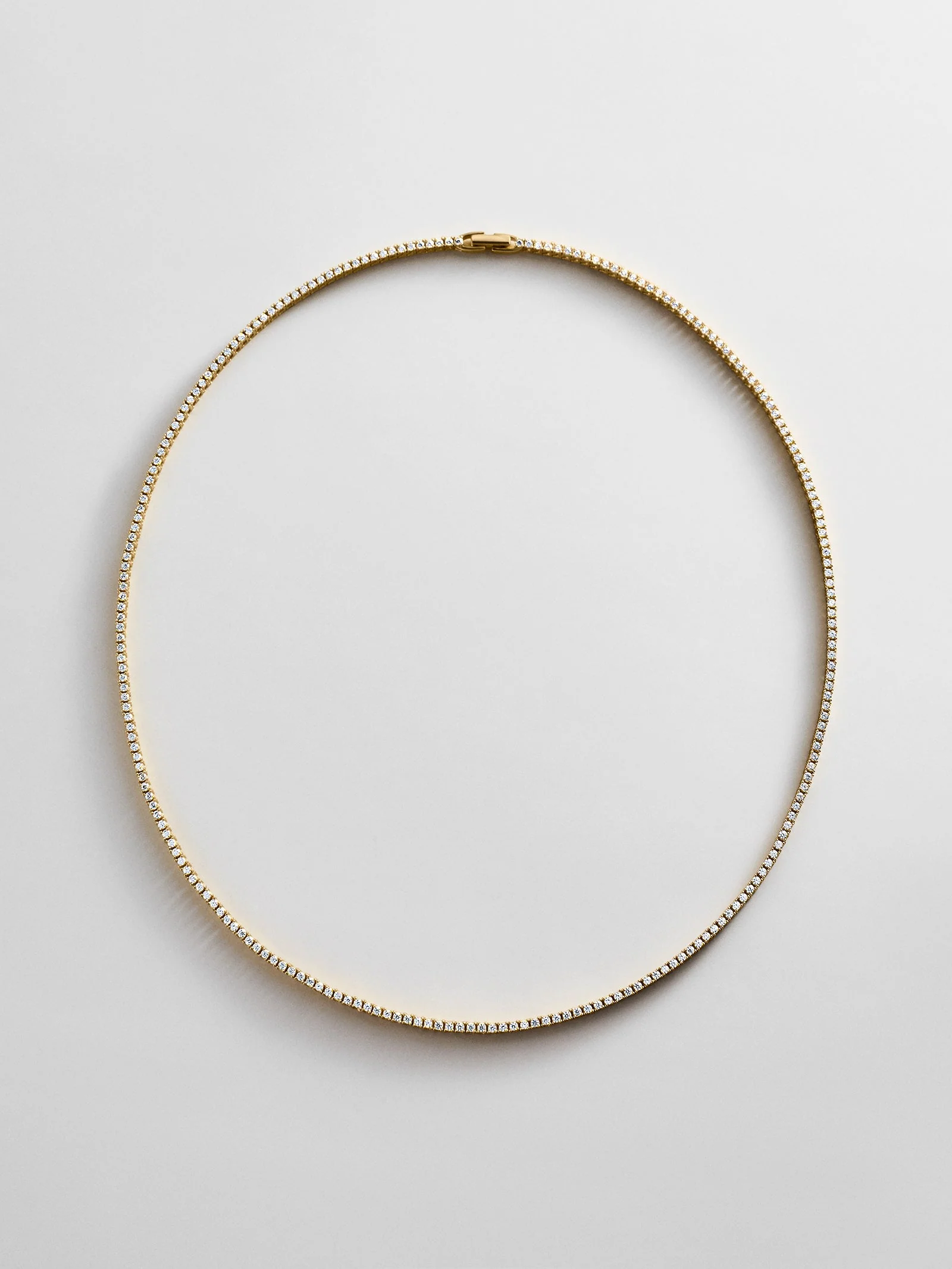 Billie 18K Gold Tennis Necklace - 18K Gold Plated Sterling Silver