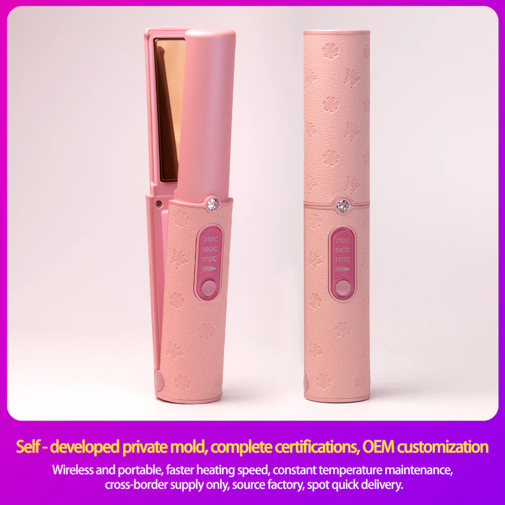 Cordless Hair Straightener 5000mAh Long-Lasting Portable Flat Iron