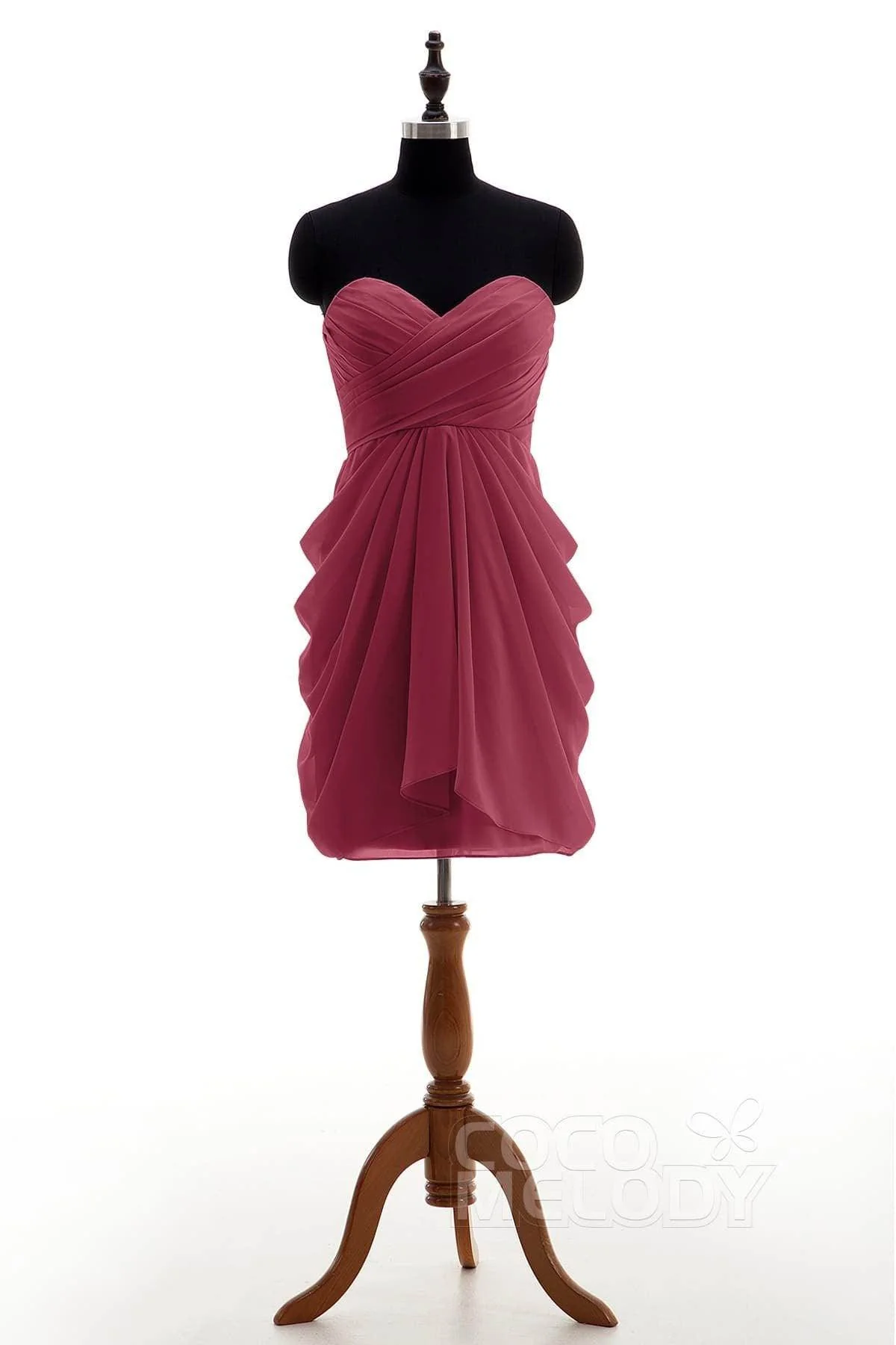 Sheath-Column Knee Length Chiffon Bridesmaid Dress NB2746