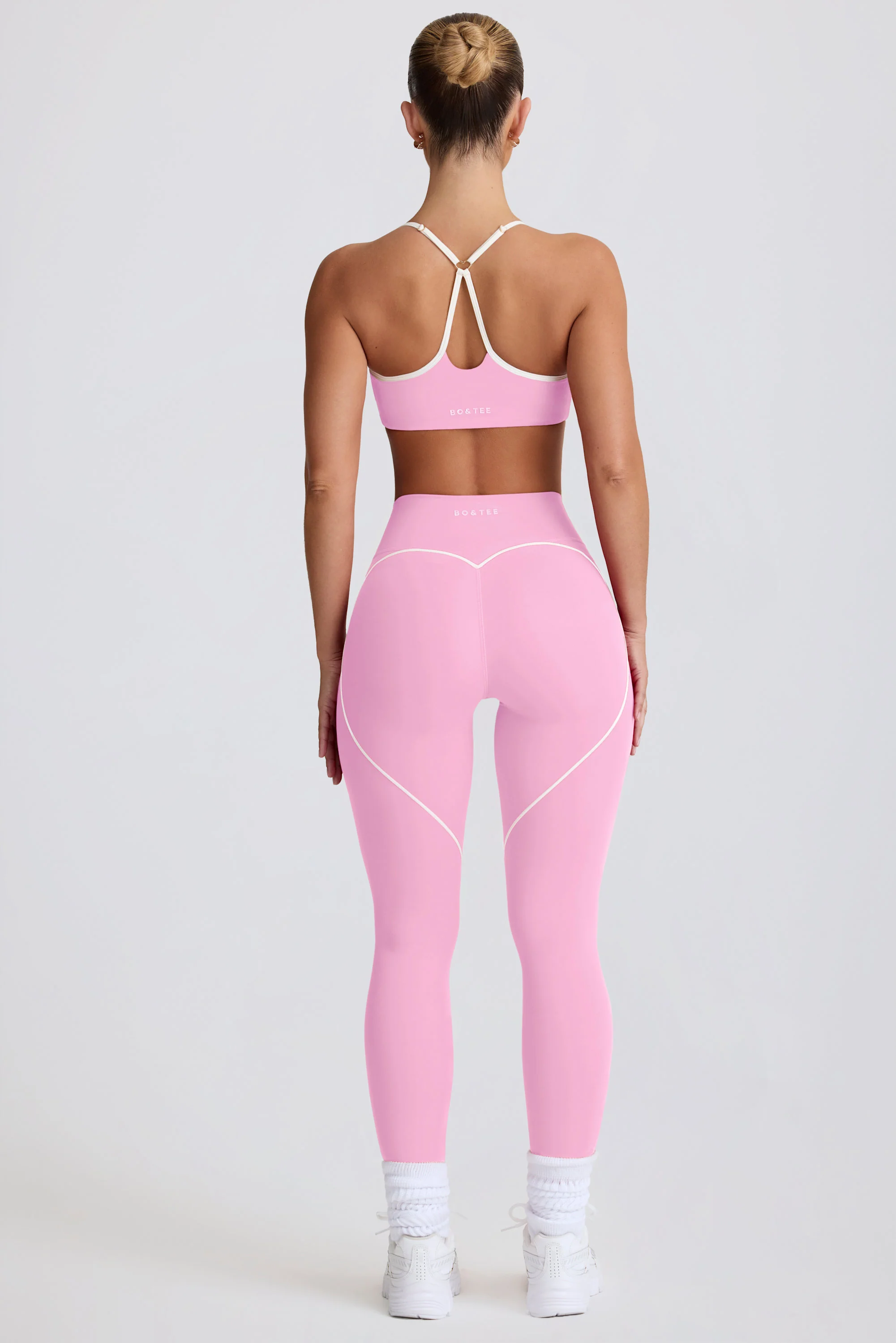 Soft Active Mid-Rise Leggings in Baby Pink