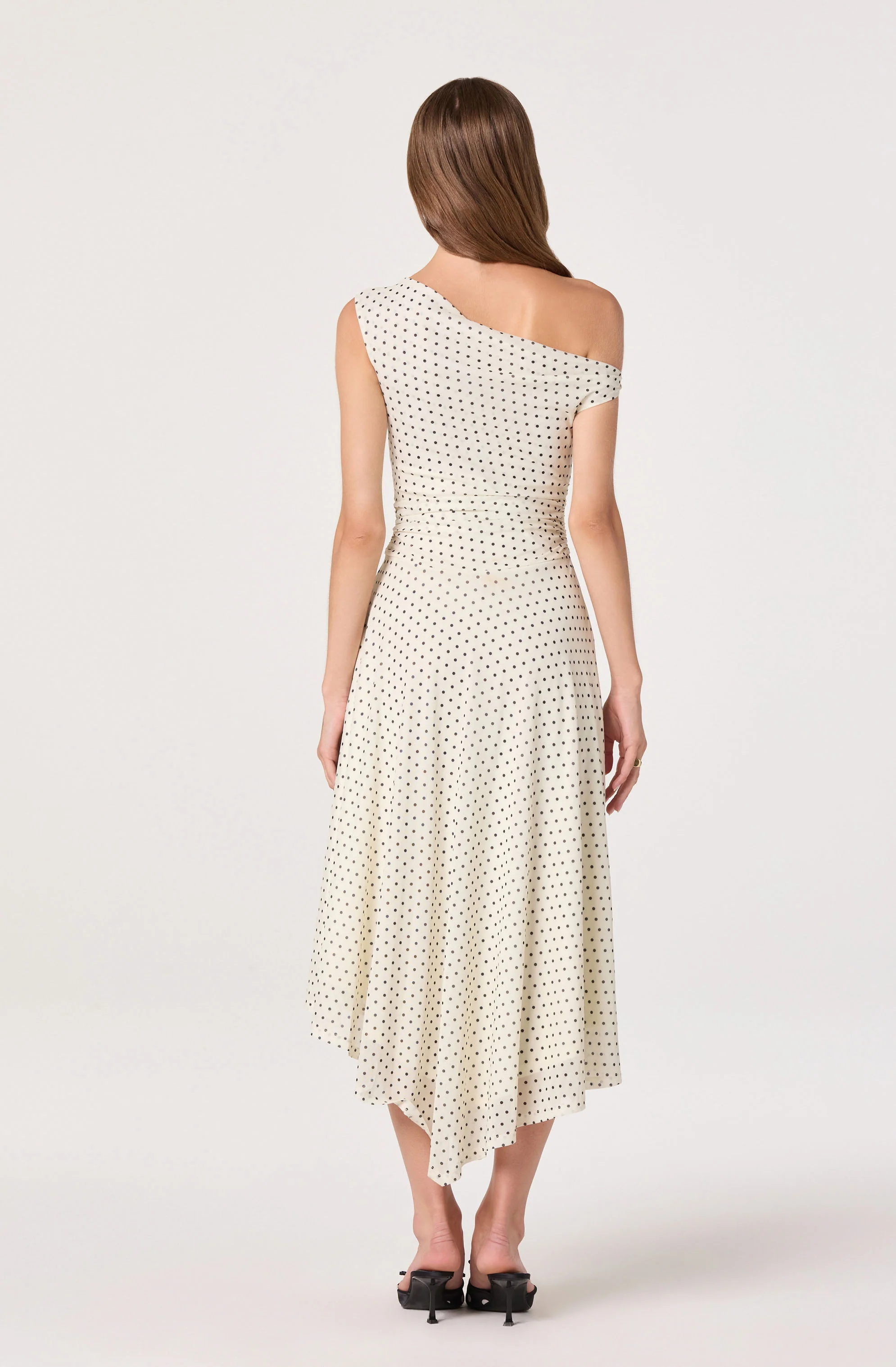 Ciarra Off-Shoulder Asymmetric Midi Dress