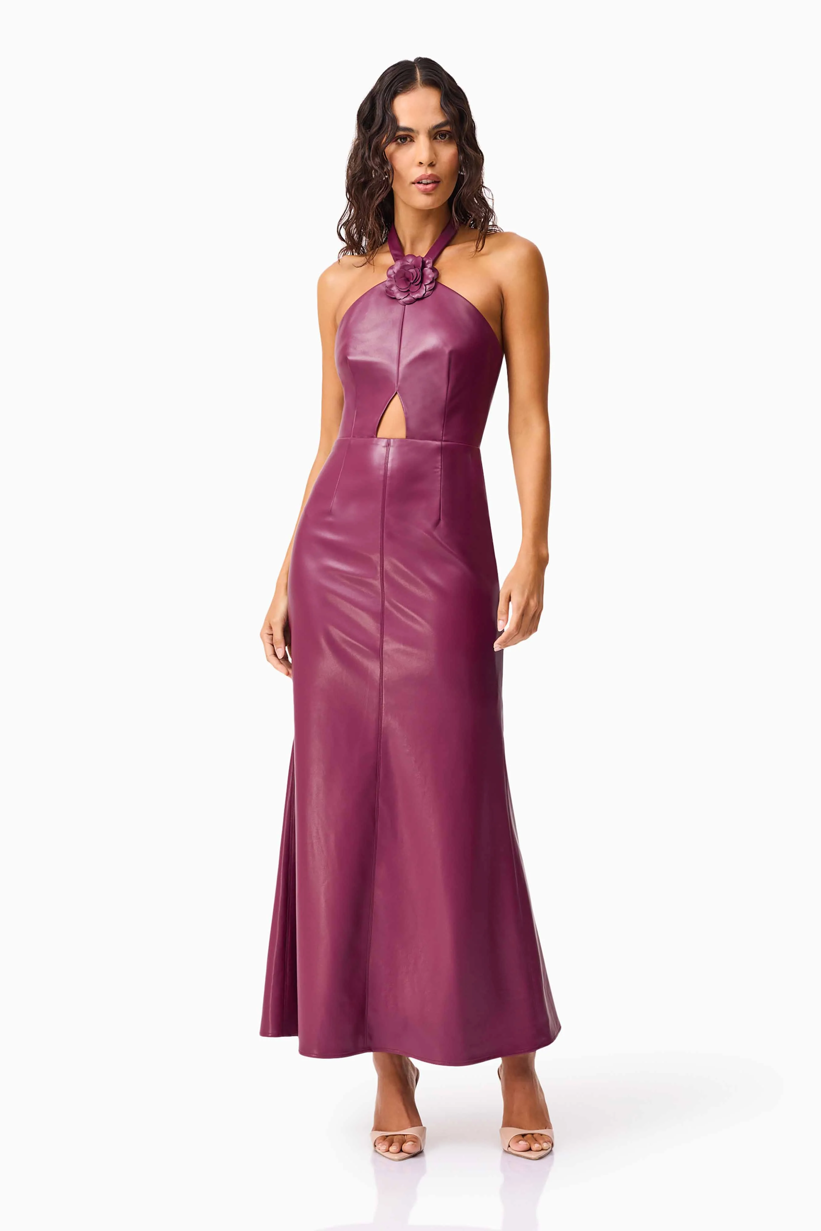 Nova Halter Gown in Purple