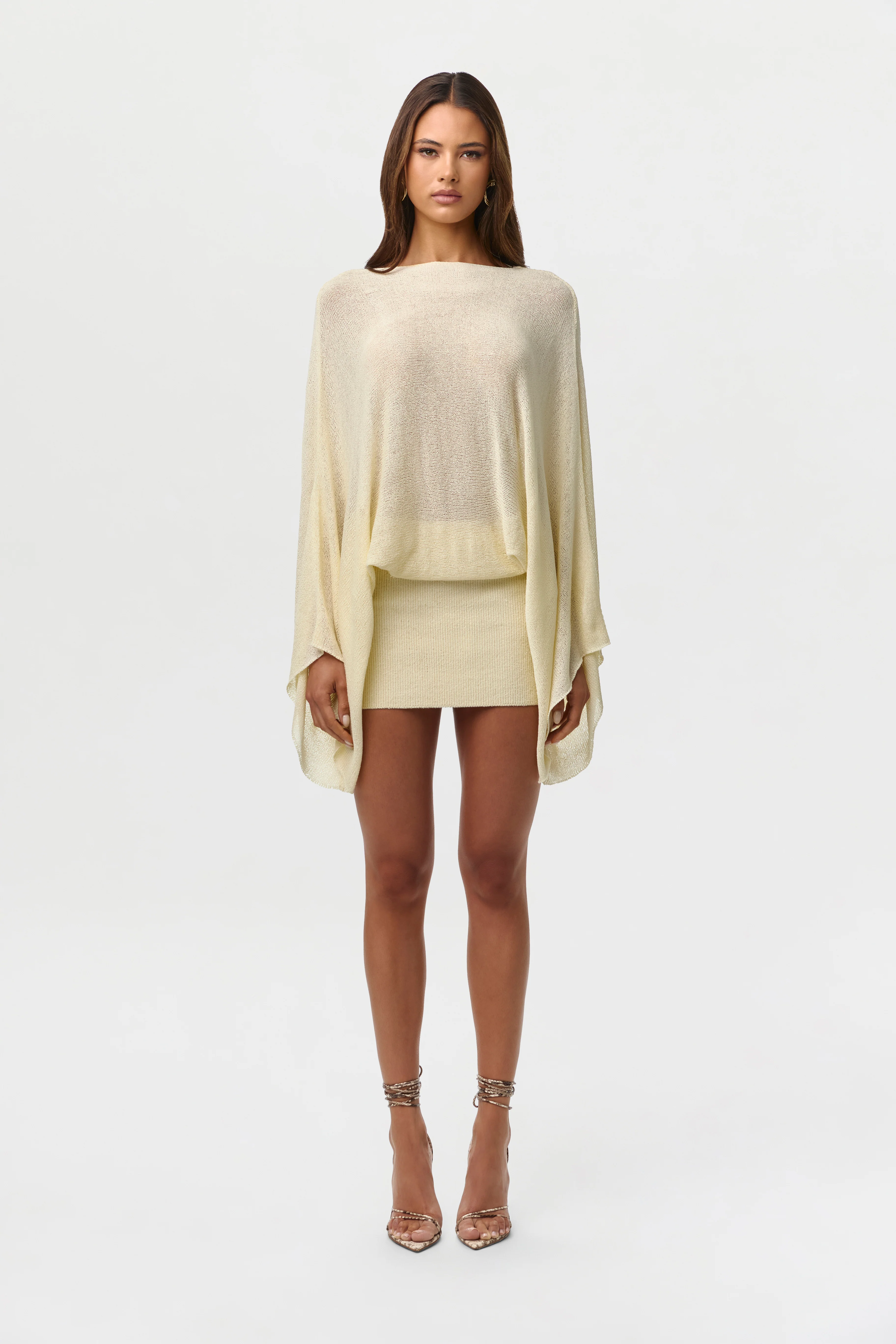 Knit Drape Mini Dress
