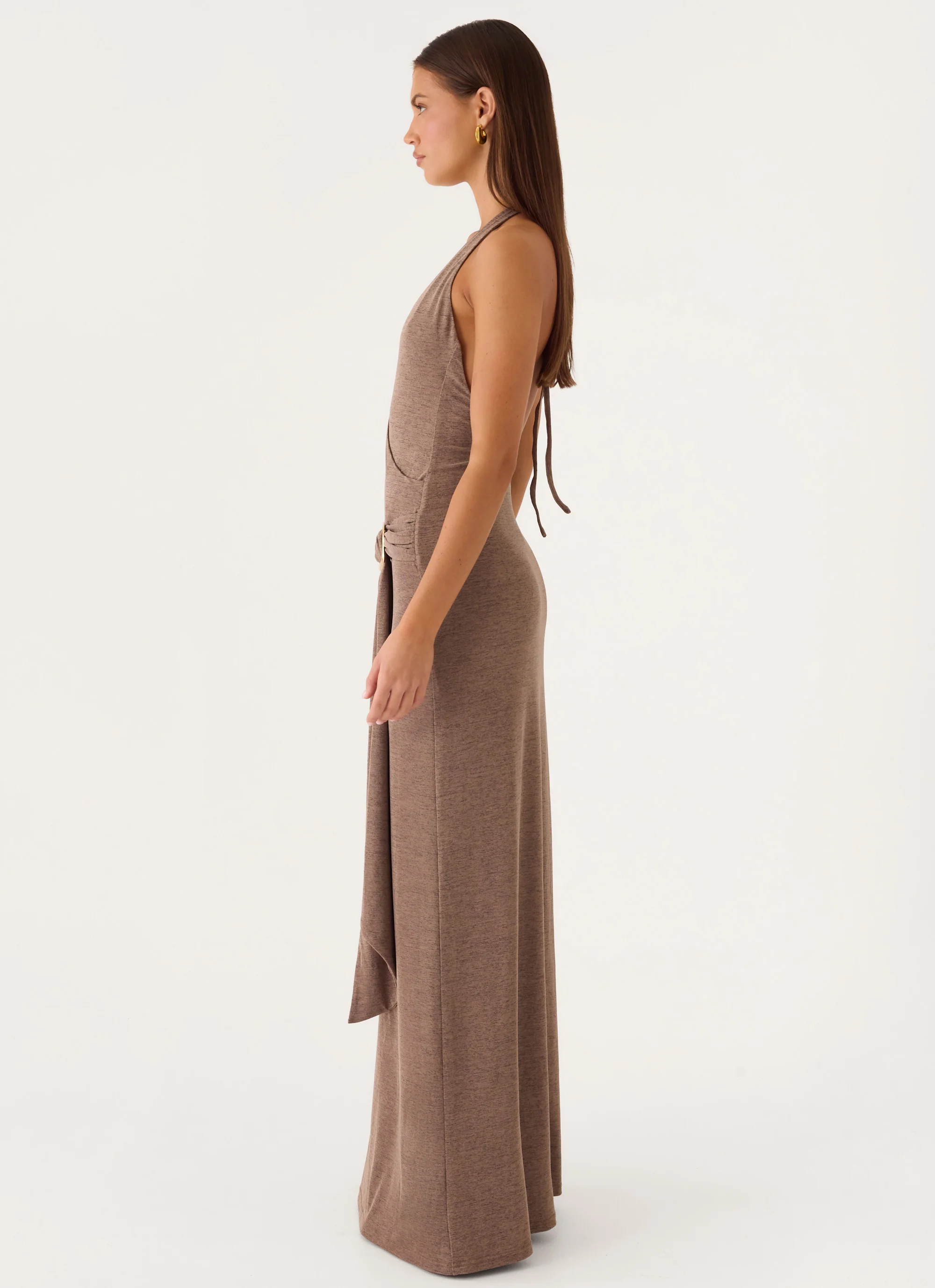 Talk To You Maxi Dress - Taupe