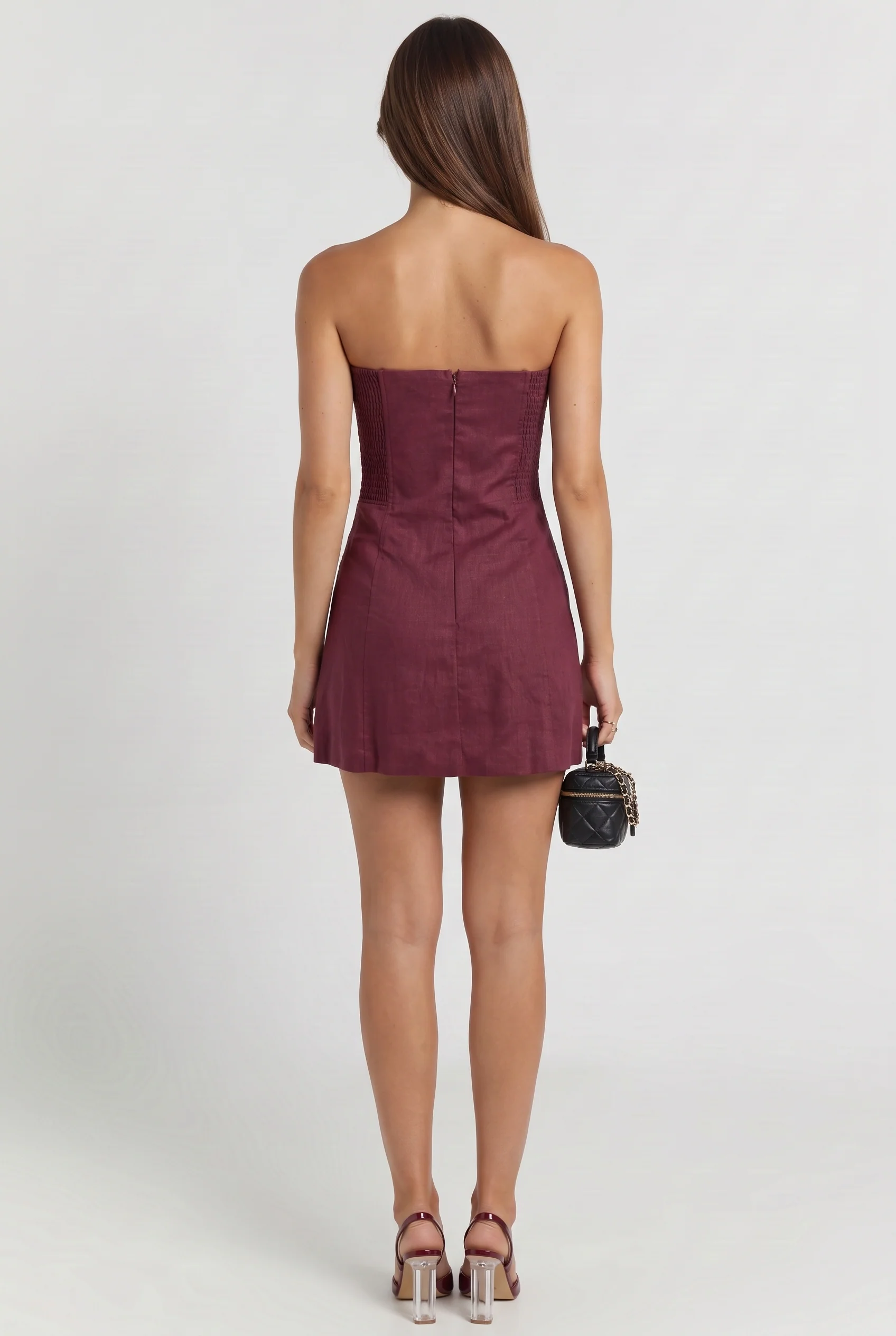 City Socialite Linen Mini Dress