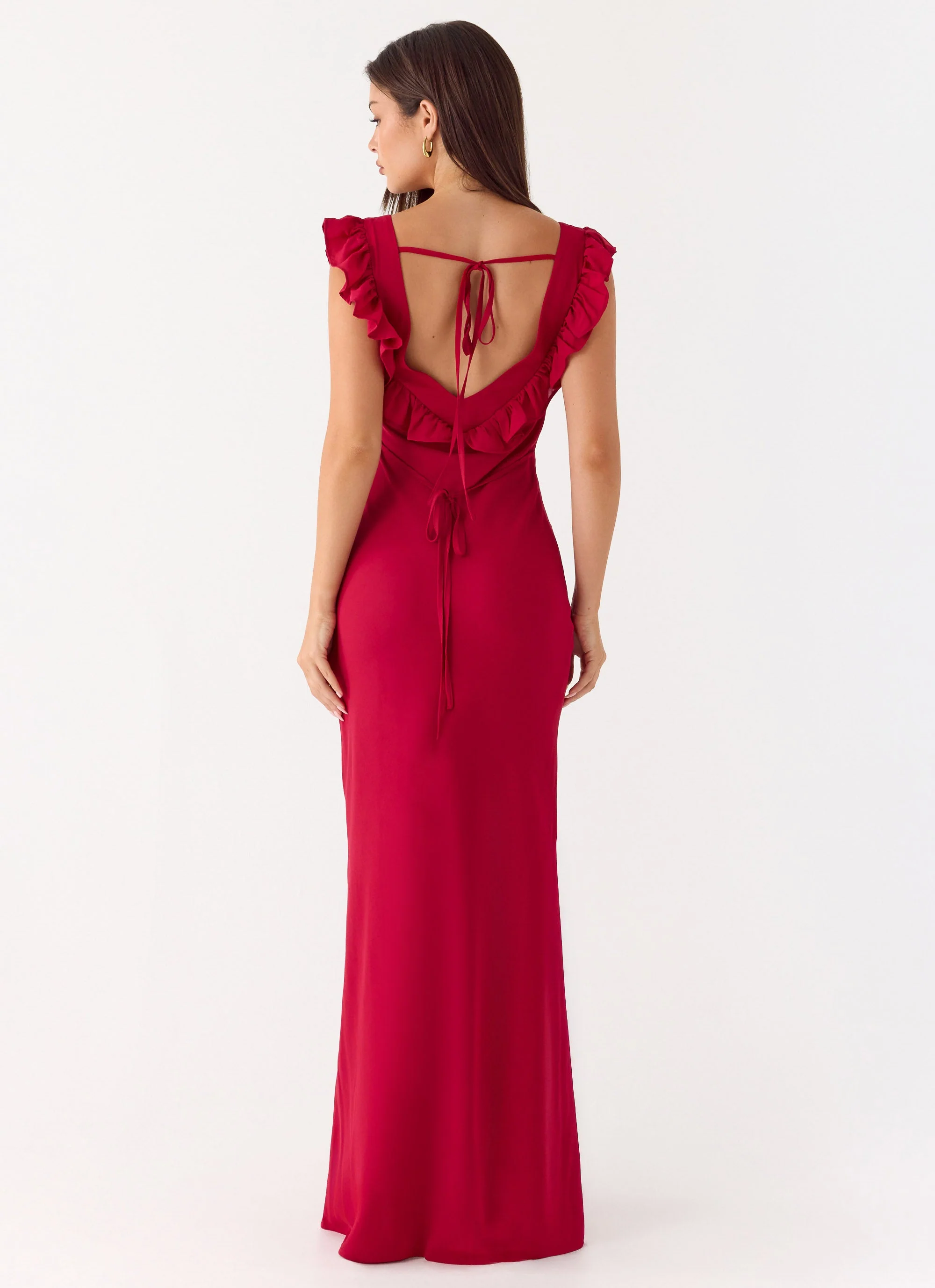 Malina Maxi Dress - Deep Red