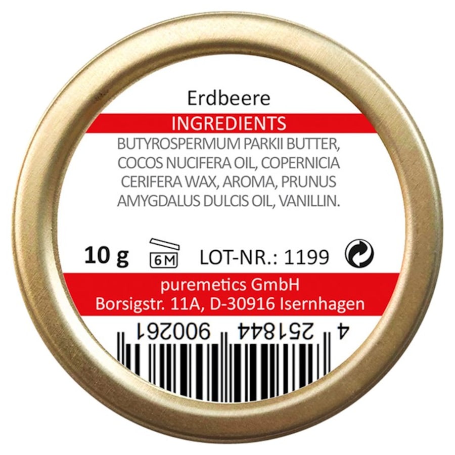 puremetics Pielęgnacja ust Balsam do ust truskawka