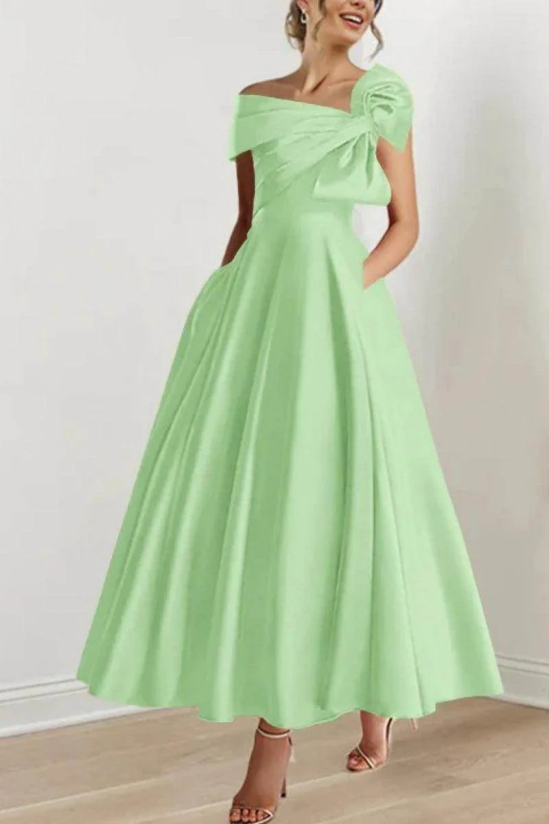 A Line Off The Shoulder Mother Dresses with Bows CM0333