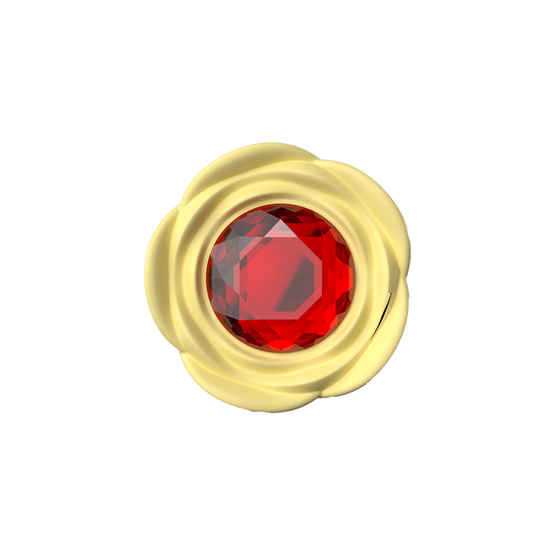 Tate | APP-Controlled Unisex Rose Crystal Base 360° Rotating Anal Plug