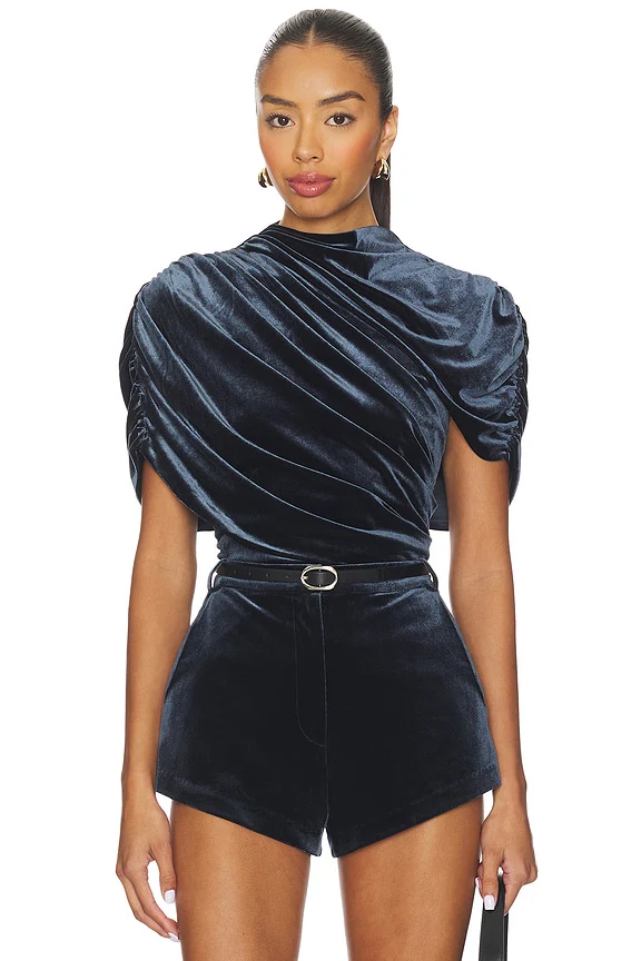 x REVOLVE Evianna Velvet Top