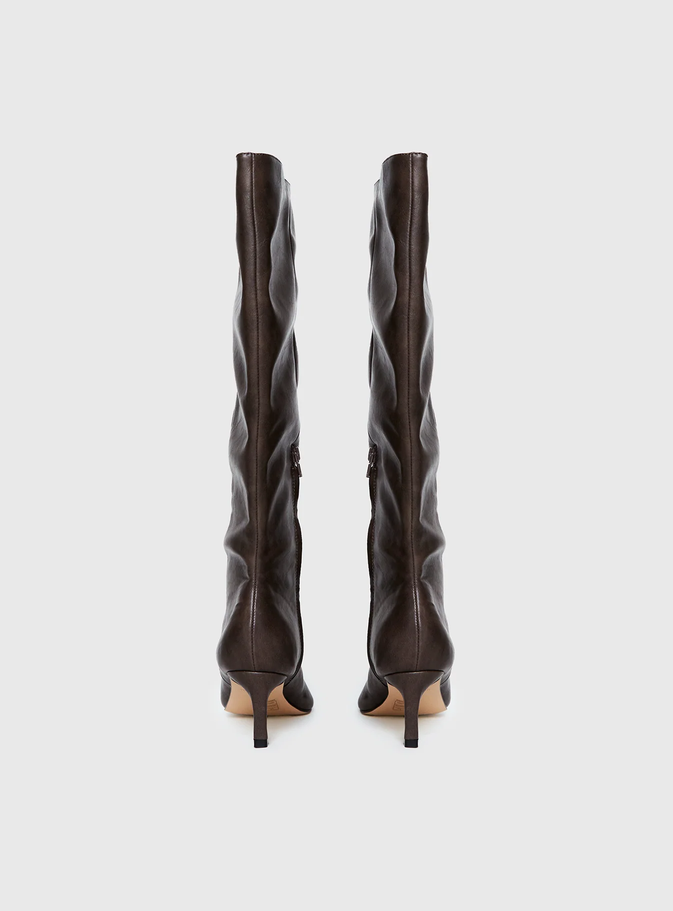 Aminah Knee High Boots Charcoal