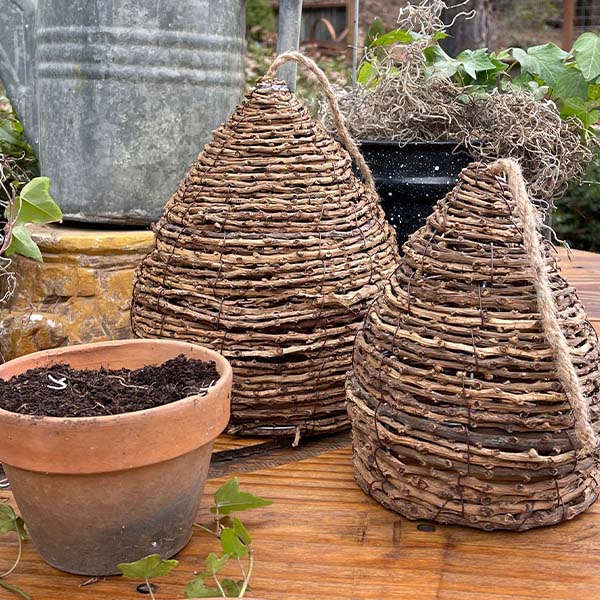 Grapevine Bee Skeps, Set of 2