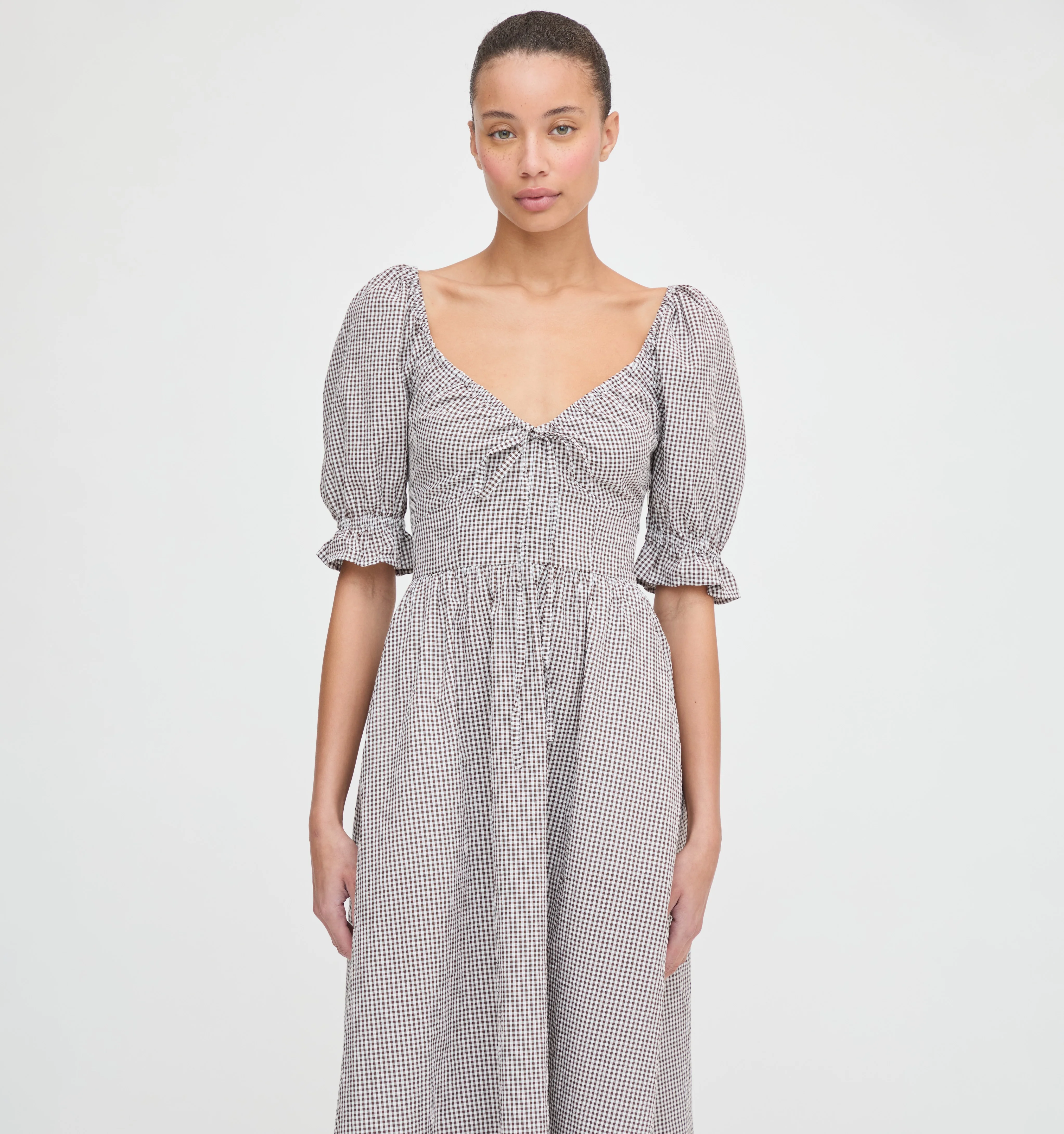 The Ophelia Dress - Chocolate Gingham