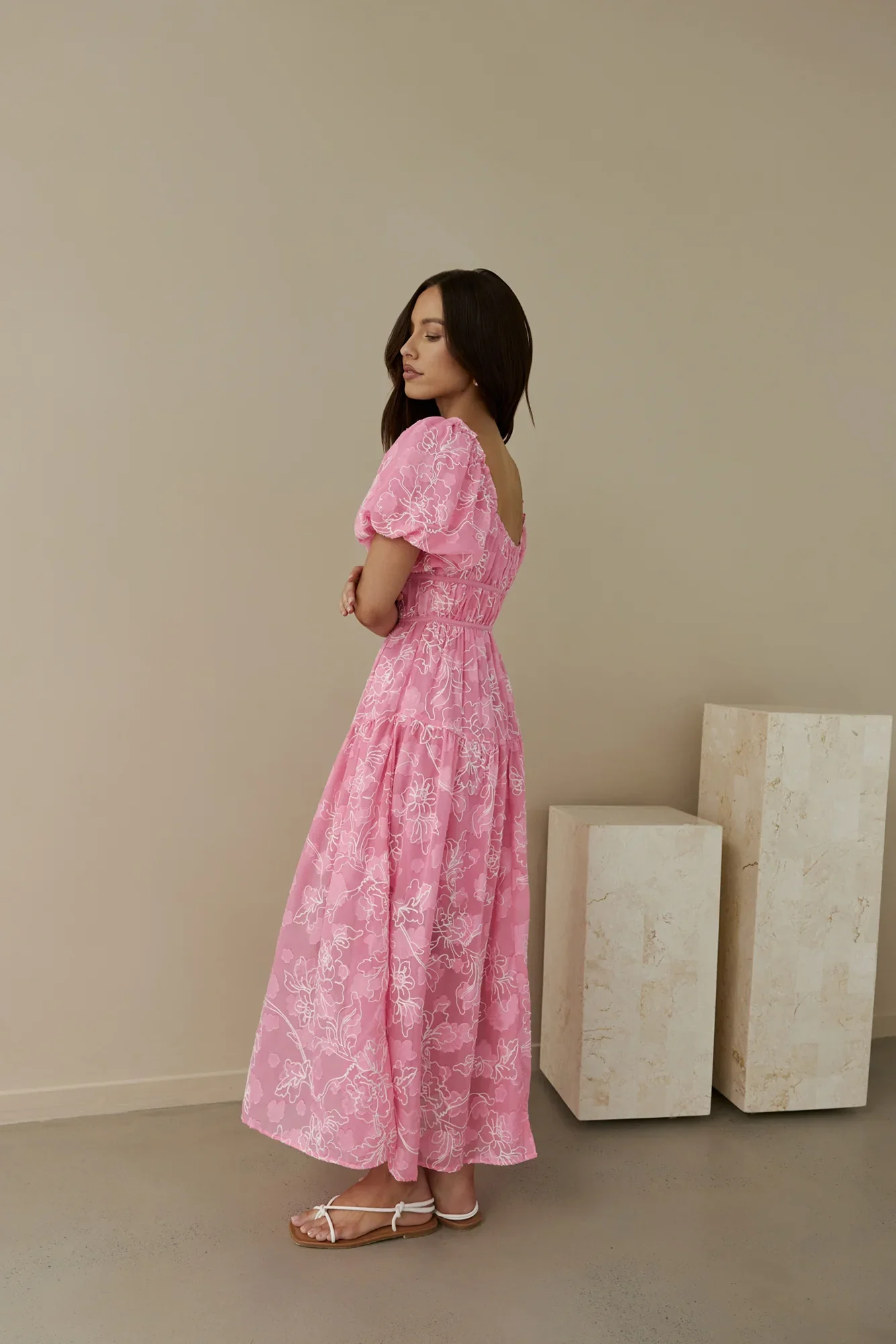 Step By Step Maxi Dress Pink - luluinthesky